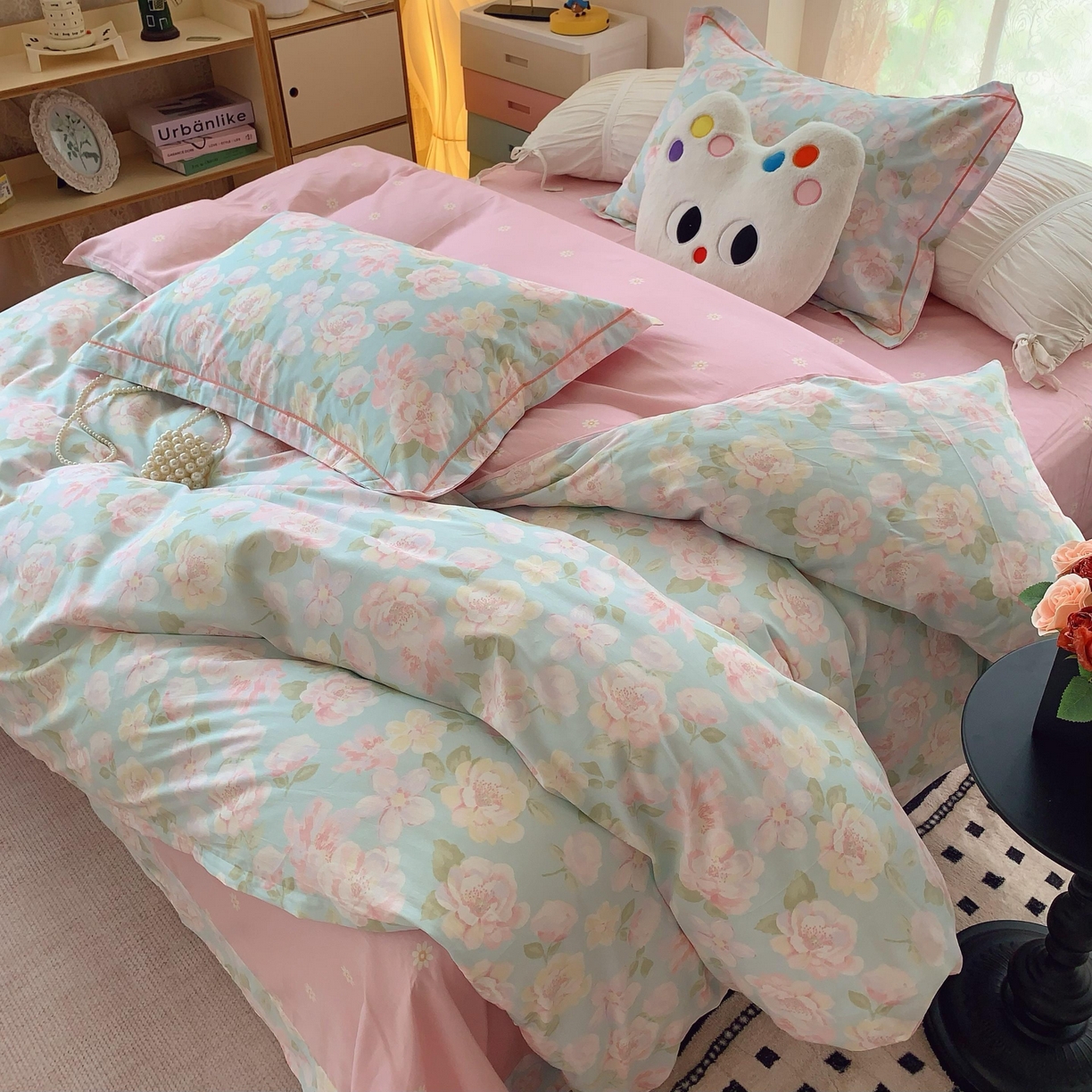 91家纺网 家纺一手货源 找家纺 莱豫家纺 2025新款全棉纯棉四件套 花恋