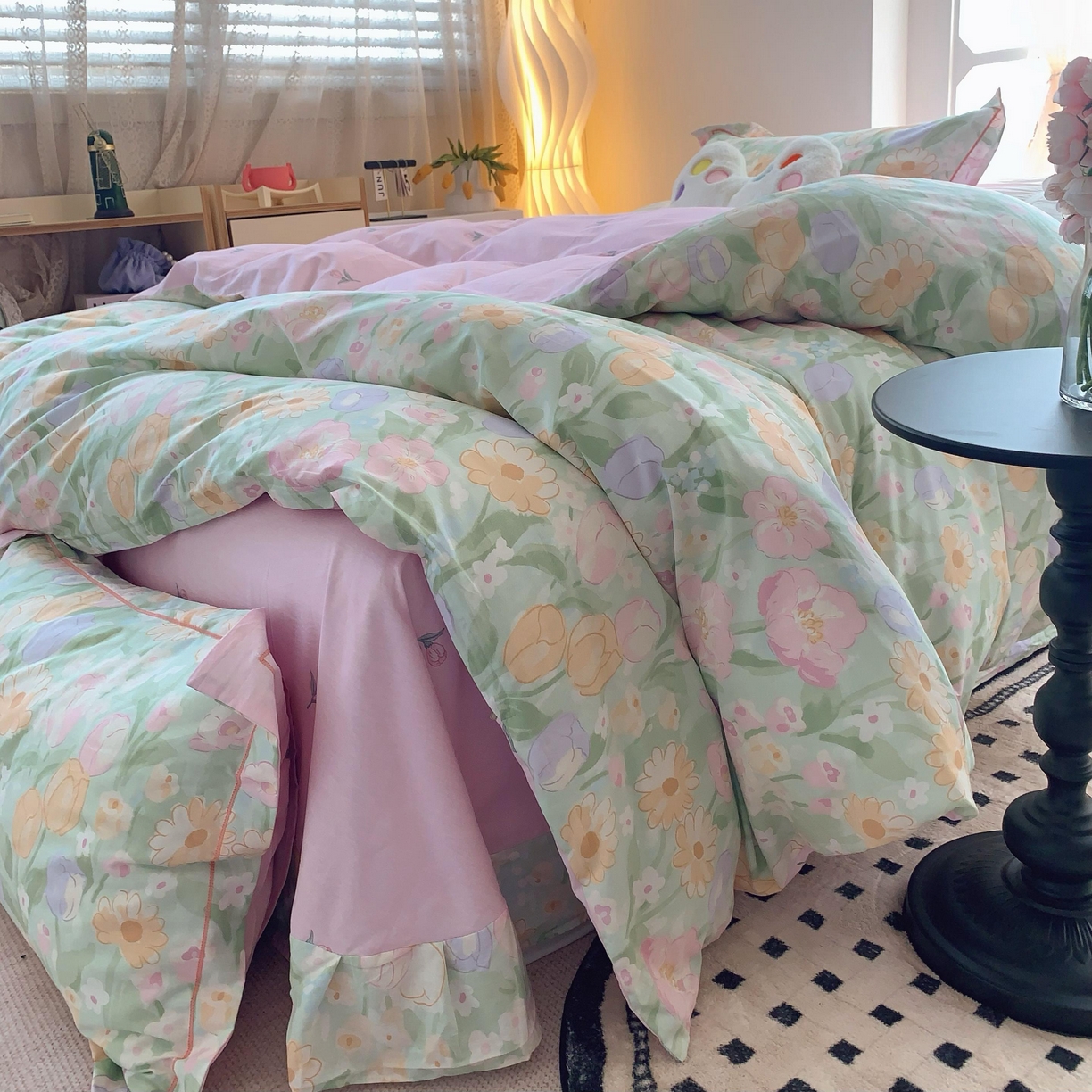 91家纺网 家纺一手货源 找家纺 莱豫家纺 2025新款全棉纯棉四件套 秘境花园