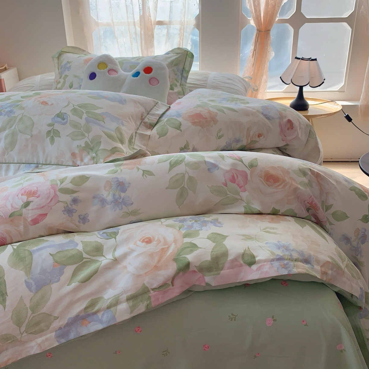 91家纺网 家纺一手货源 找家纺 莱豫家纺 2025新款全棉纯棉四件套 花香怡人