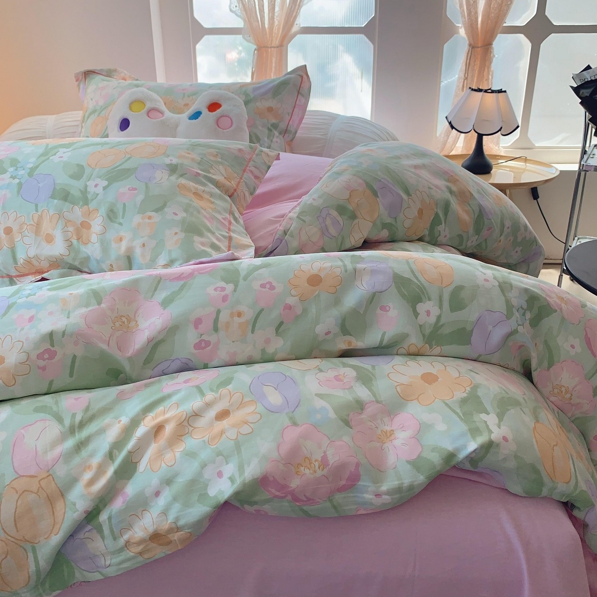 91家纺网 家纺一手货源 找家纺 莱豫家纺 2025新款全棉纯棉四件套 秘境花园