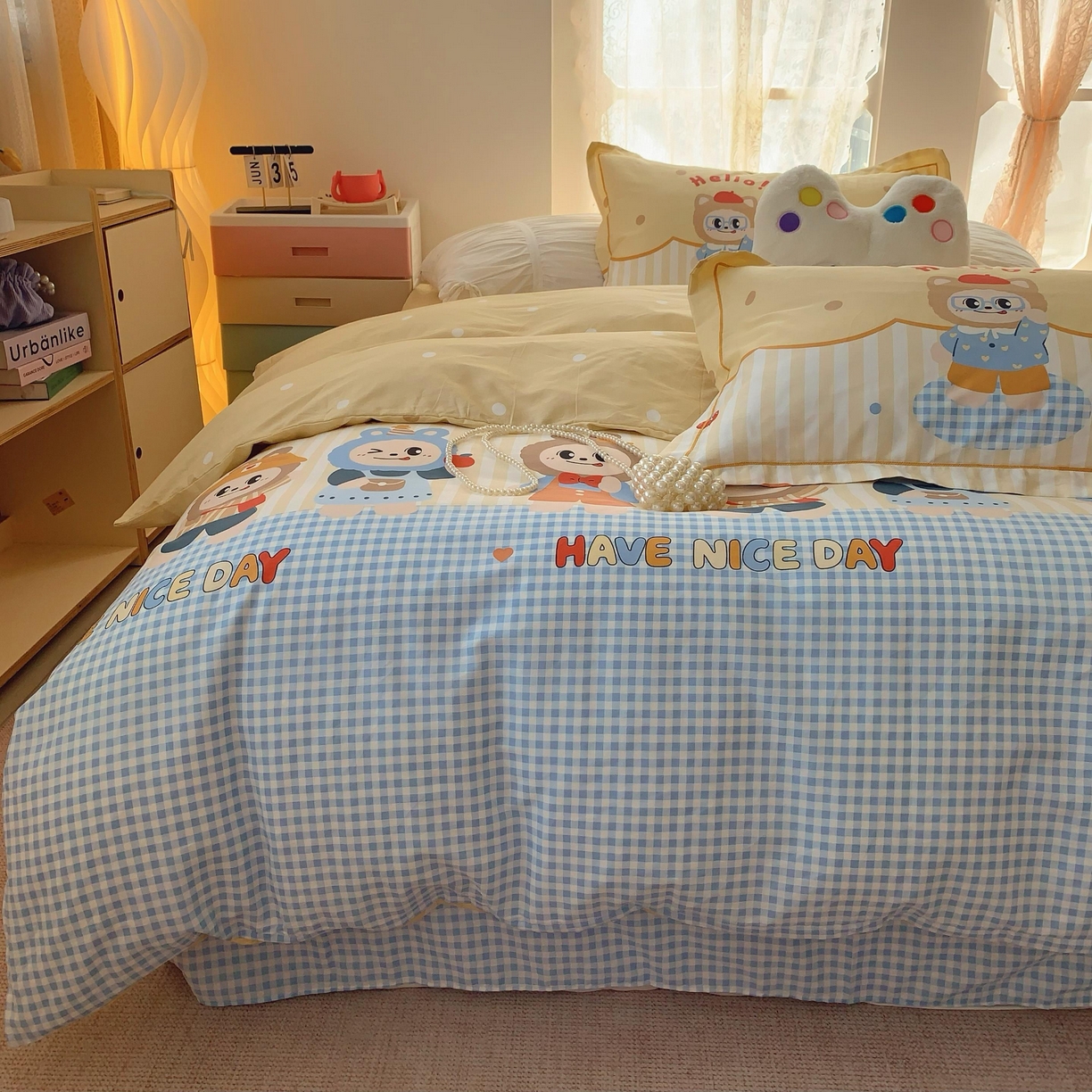 91家纺网 家纺一手货源 找家纺 莱豫家纺 2025新款全棉纯棉四件套 布布宝贝