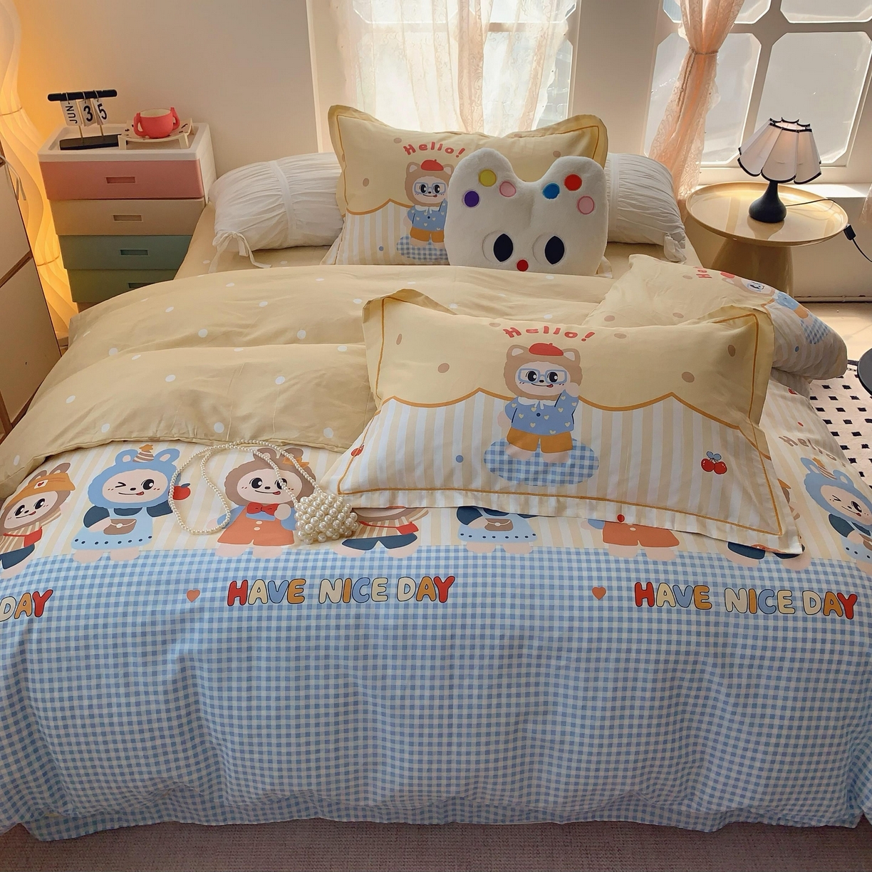 91家纺网 家纺一手货源 找家纺 莱豫家纺 2025新款全棉纯棉四件套 布布宝贝