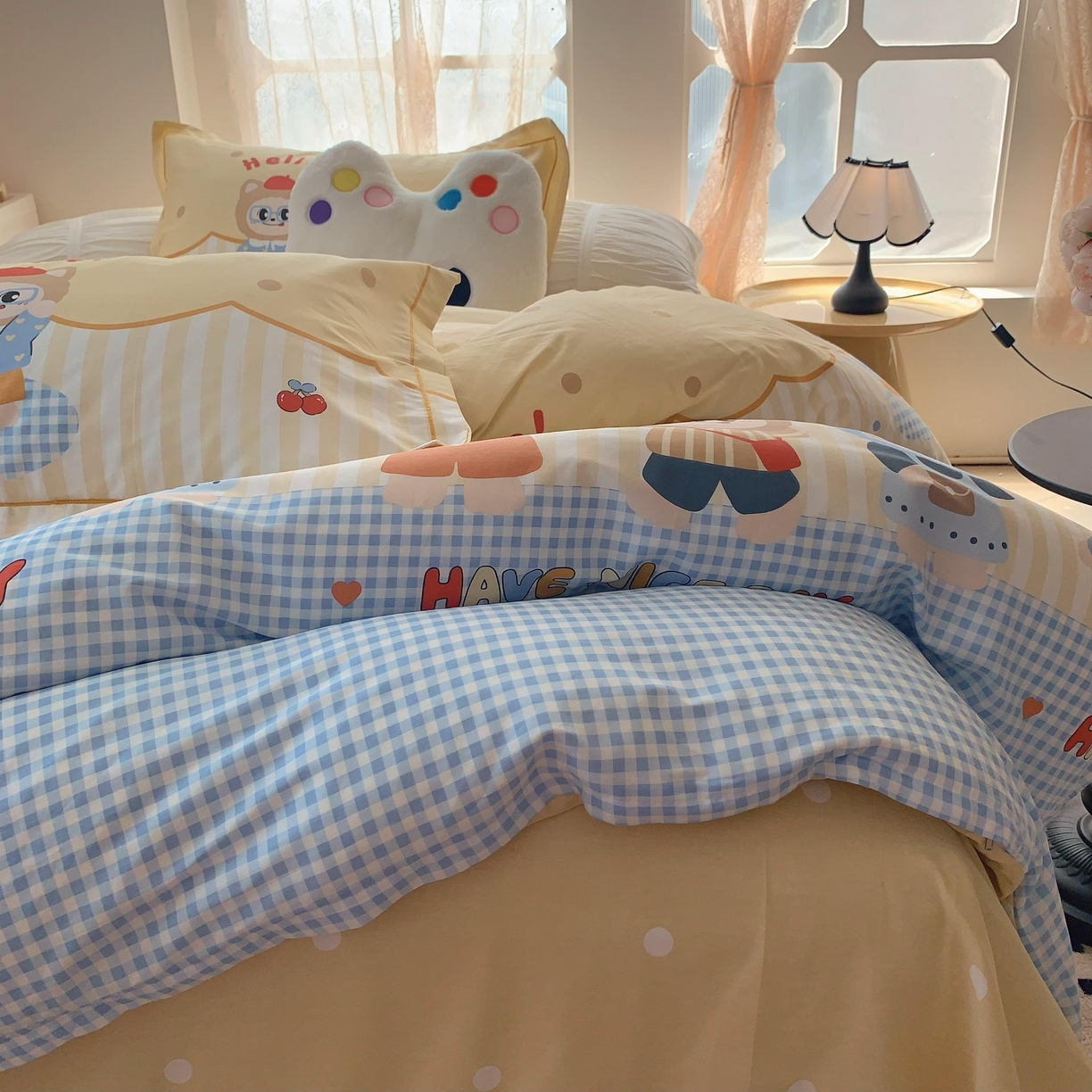 91家纺网 家纺一手货源 找家纺 莱豫家纺 2025新款全棉纯棉四件套 布布宝贝