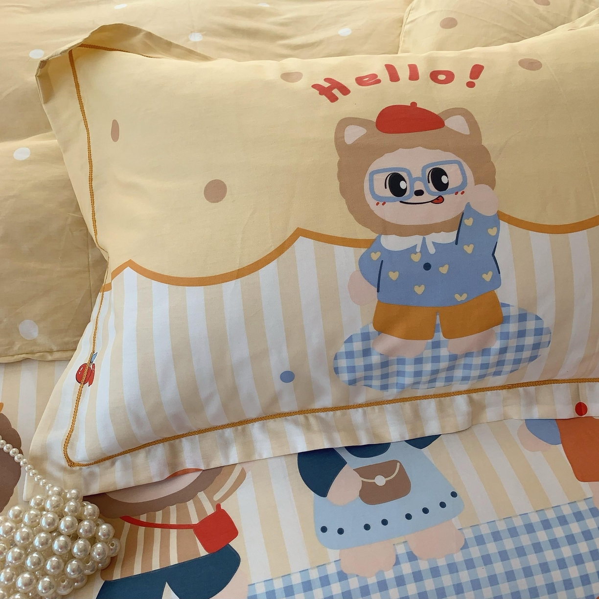 91家纺网 家纺一手货源 找家纺 莱豫家纺 2025新款全棉纯棉四件套 布布宝贝