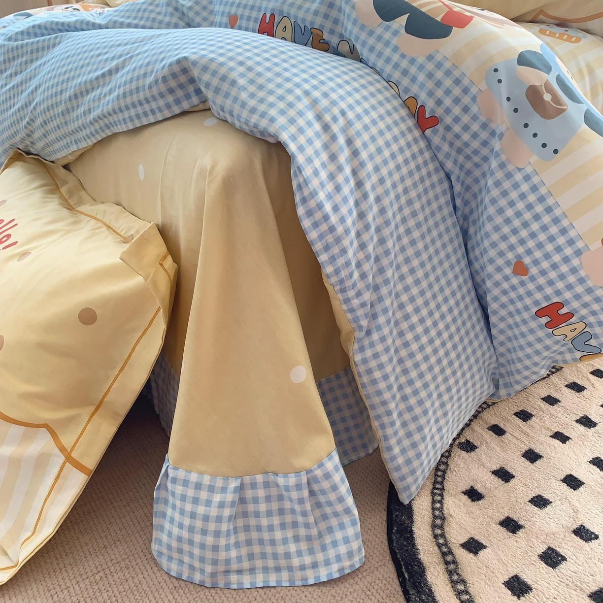 91家纺网 家纺一手货源 找家纺 莱豫家纺 2025新款全棉纯棉四件套 布布宝贝