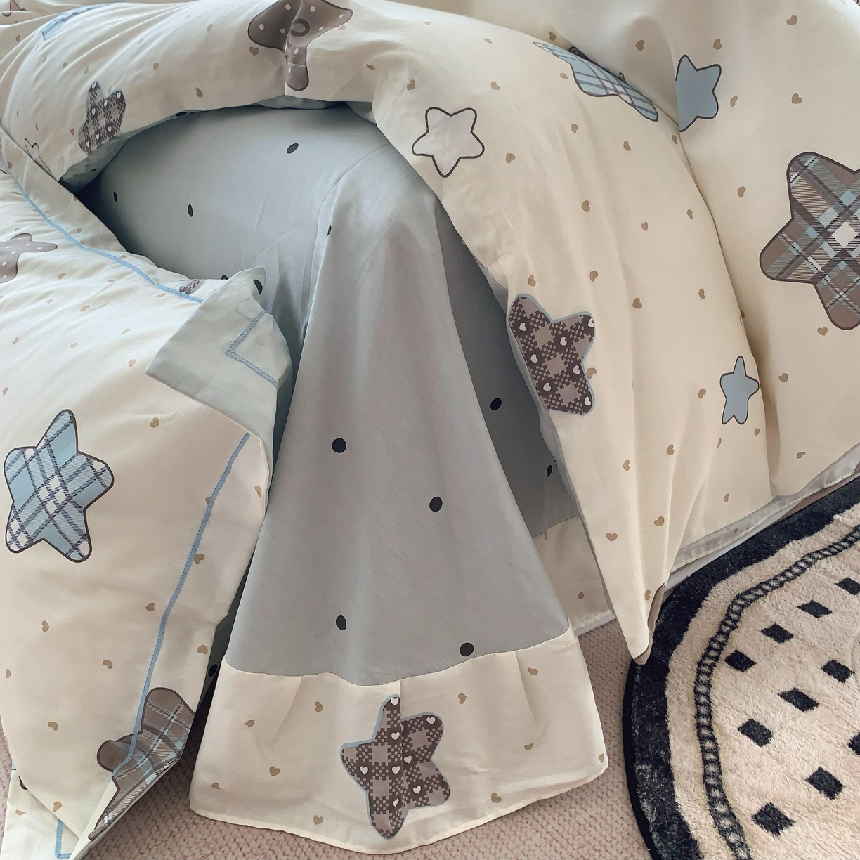 91家纺网 家纺一手货源 找家纺 莱豫家纺 2025新款全棉纯棉四件套 星语心愿