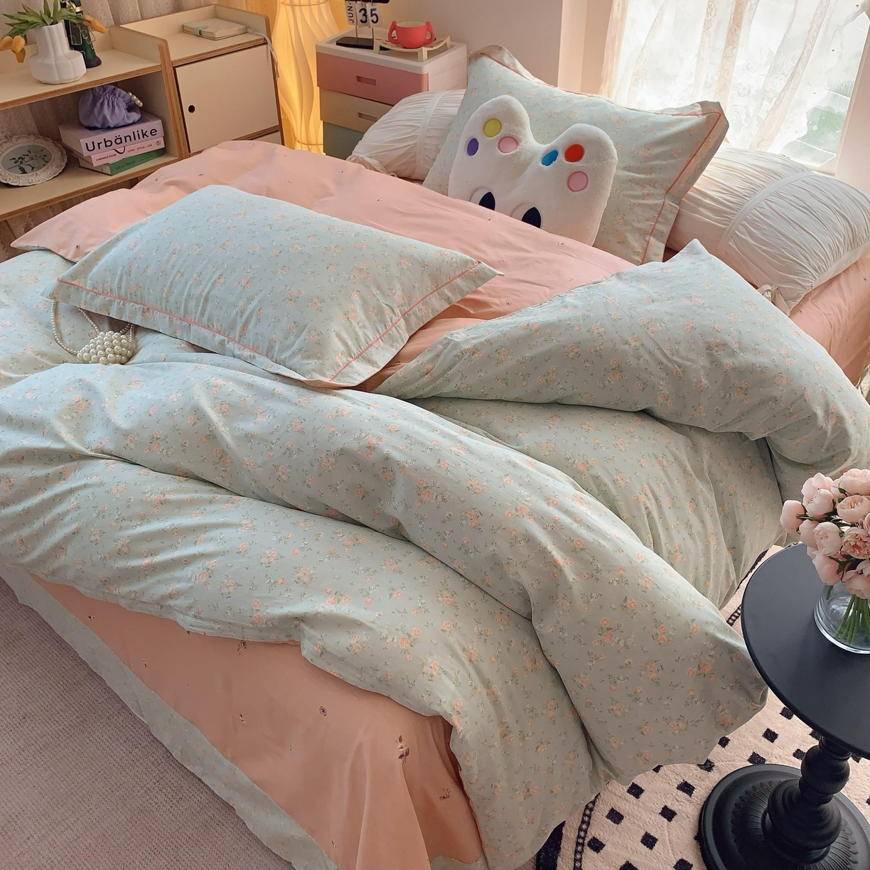 91家纺网 家纺一手货源 找家纺 莱豫家纺 2025新款全棉纯棉四件套 梦醒花间