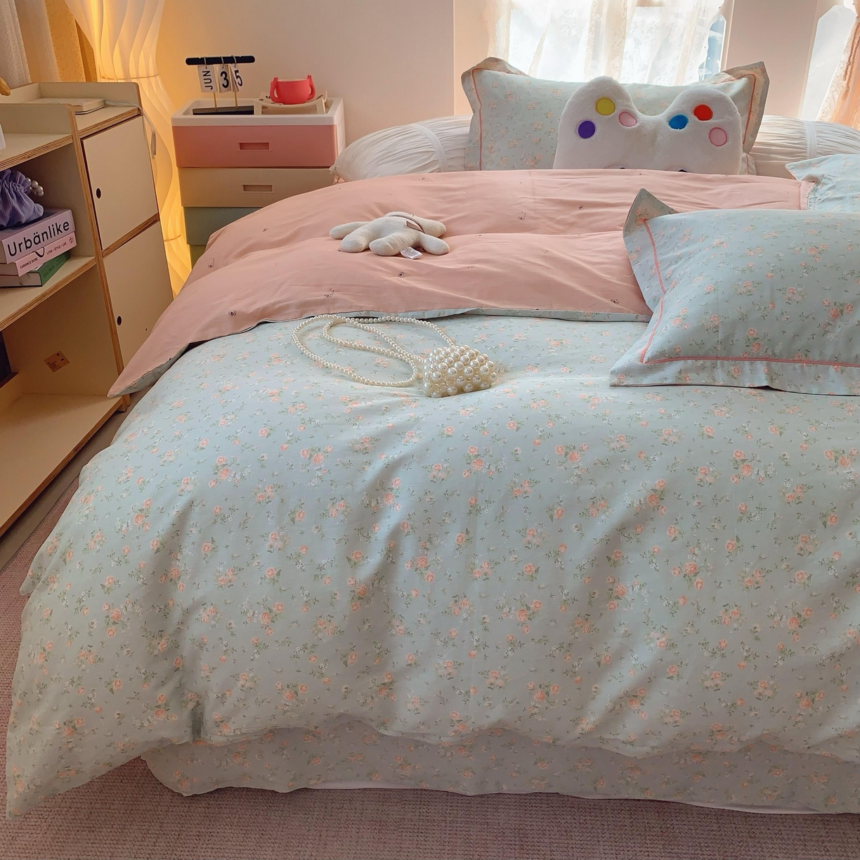 91家纺网 家纺一手货源 找家纺 莱豫家纺 2025新款全棉纯棉四件套 梦醒花间