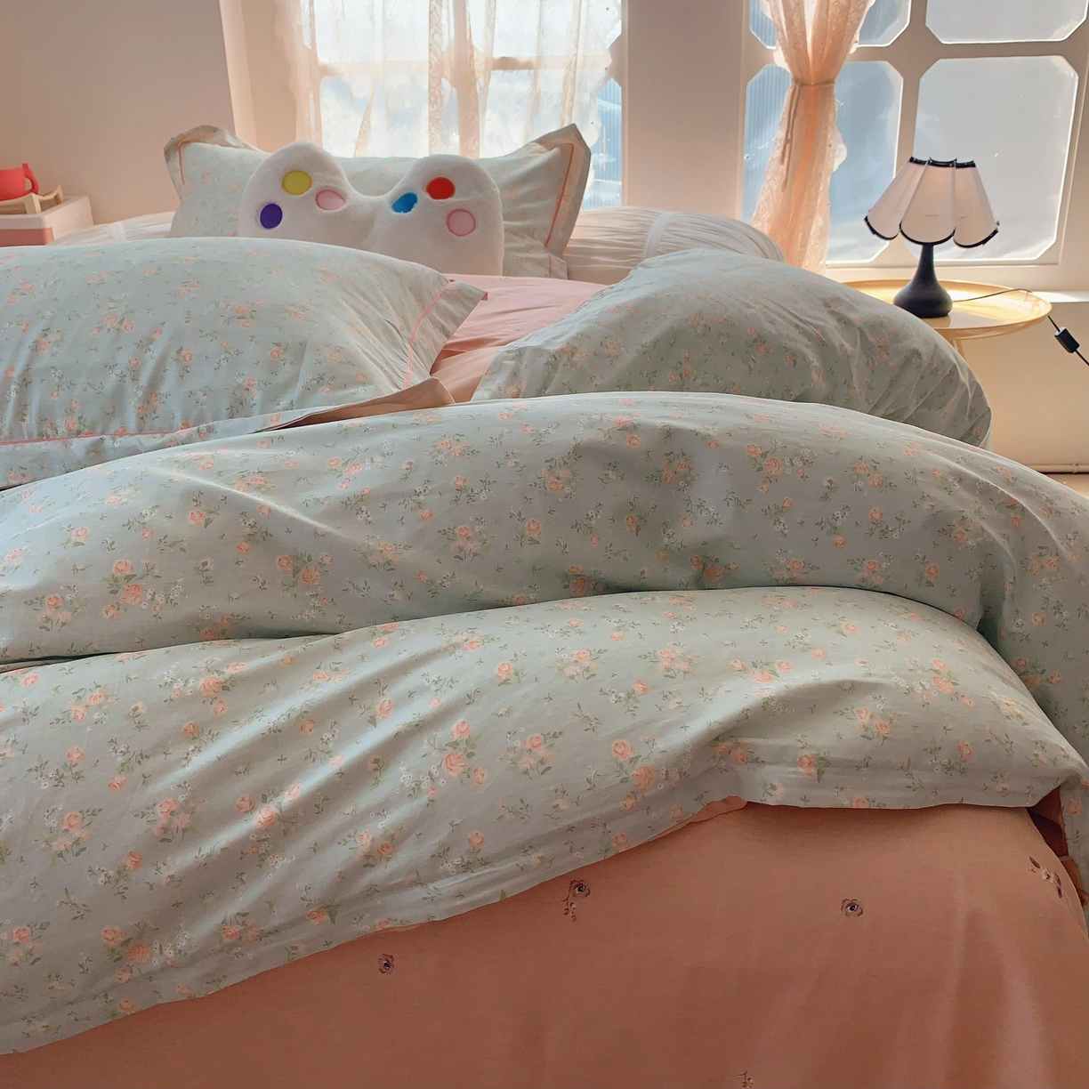 91家纺网 家纺一手货源 找家纺 莱豫家纺 2025新款全棉纯棉四件套 梦醒花间