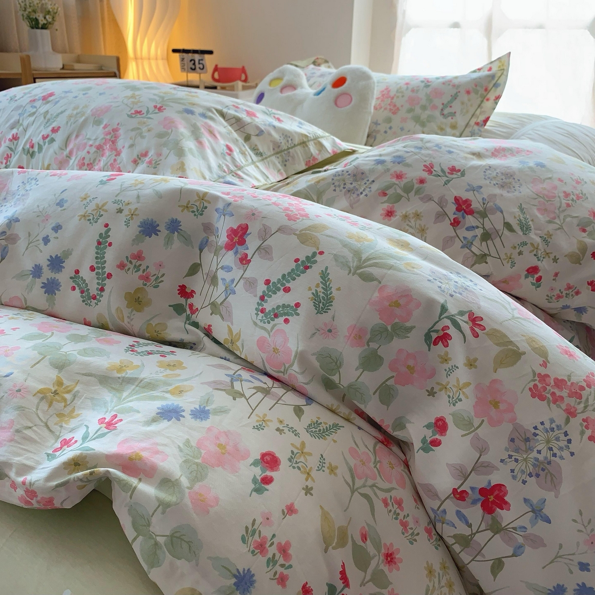 91家纺网 家纺一手货源 找家纺 莱豫家纺 2025新款全棉纯棉四件套 花香