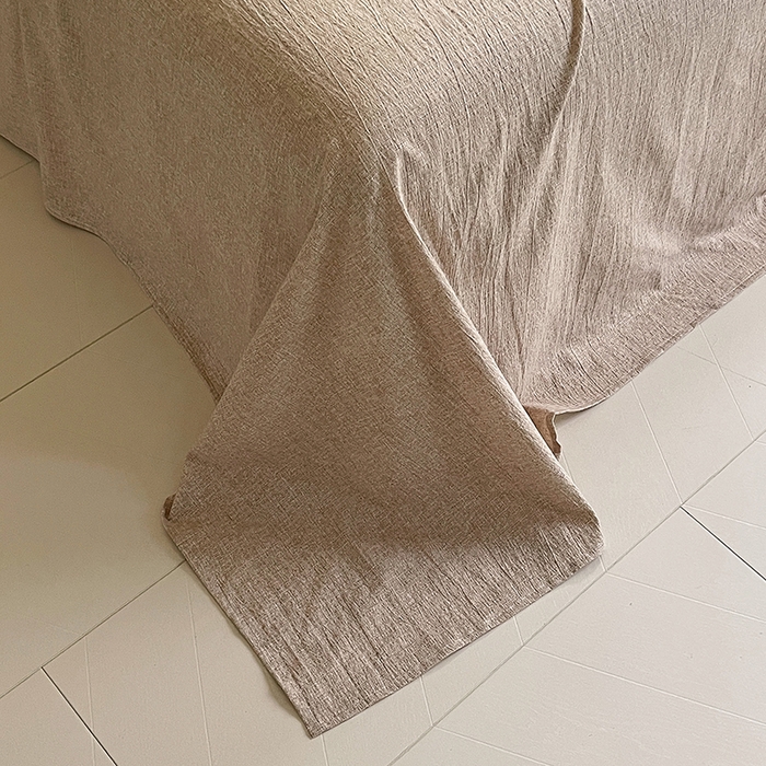 91家纺网 家纺一手货源 找家纺 宝士康家纺 2025新品10A抗菌原麻荷叶边床单款四件套 精致豹纹