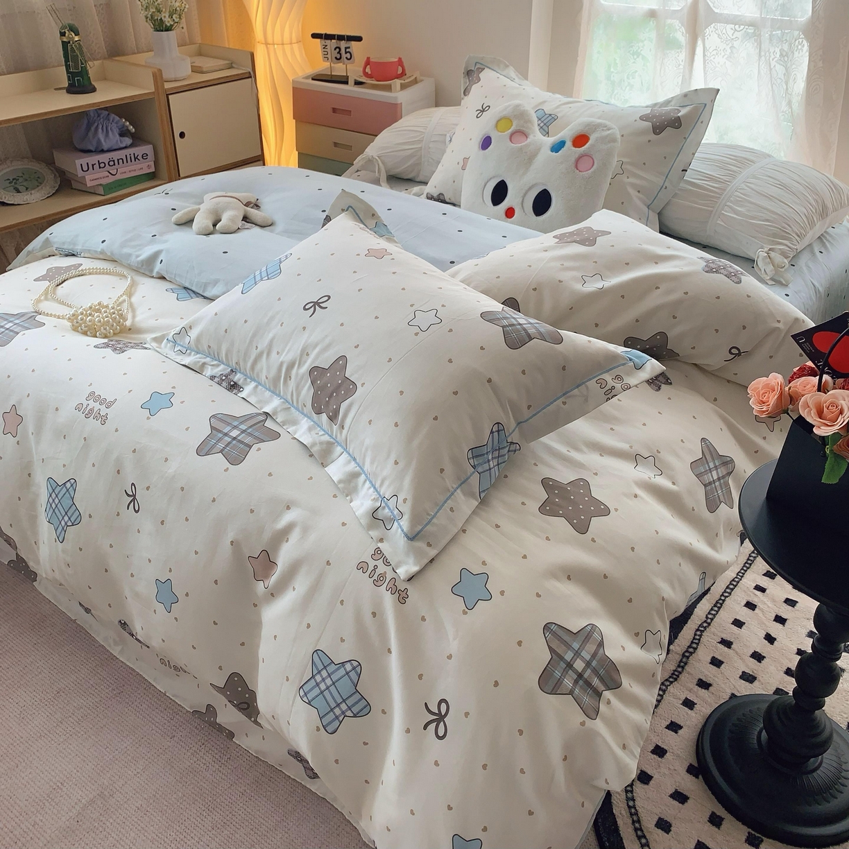 91家纺网 家纺一手货源 找家纺 莱豫家纺 2025新款全棉纯棉四件套 星语心愿