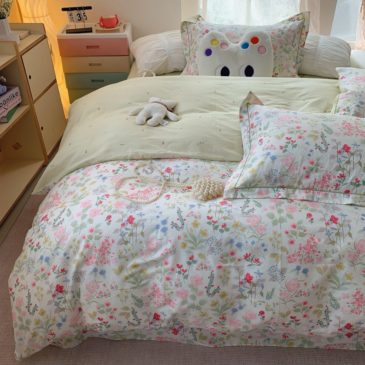 91家纺网 家纺一手货源 找家纺 莱豫家纺 2025新款全棉纯棉四件套 花香