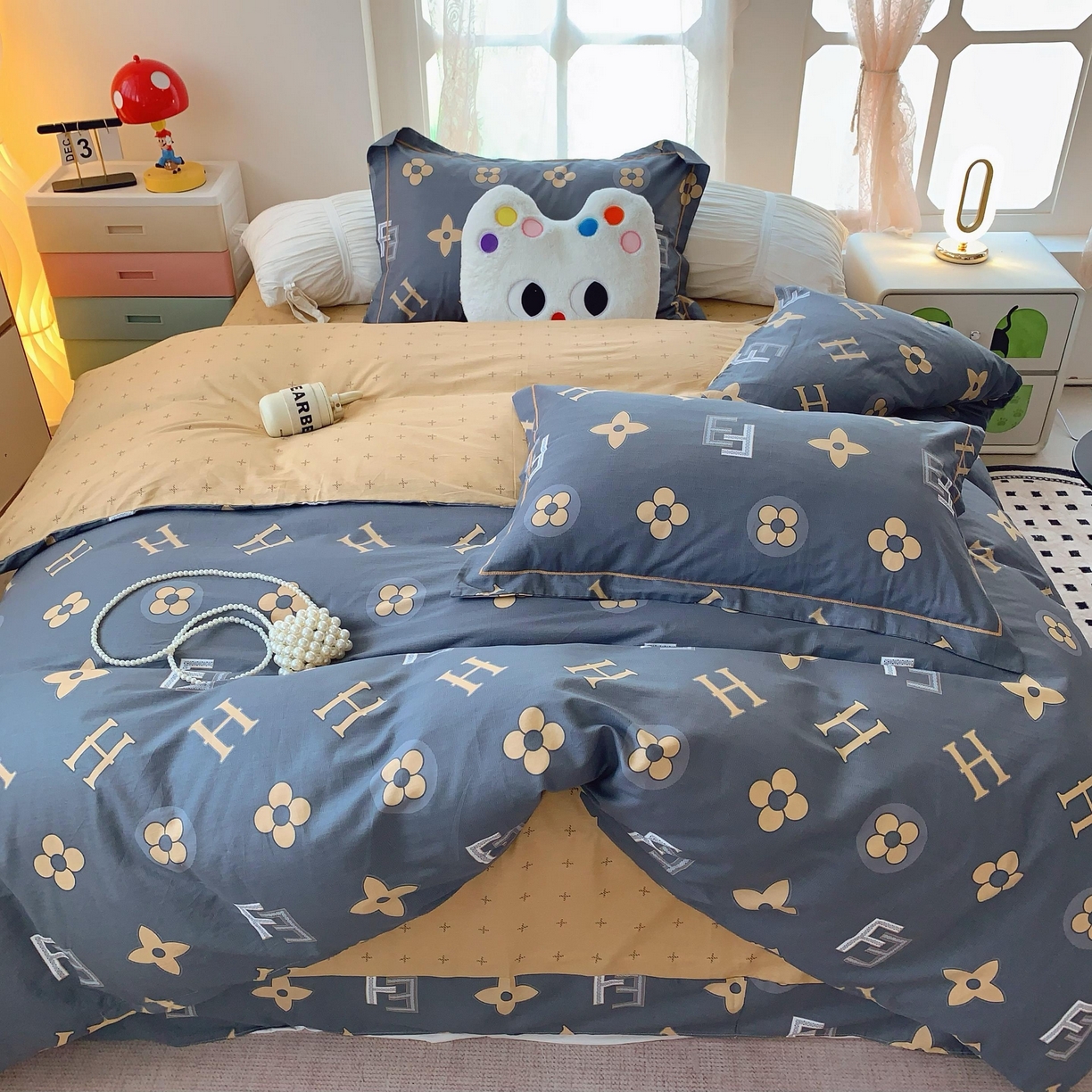 91家纺网 家纺一手货源 找家纺 莱豫家纺 2025新款全棉纯棉四件套 维也纳