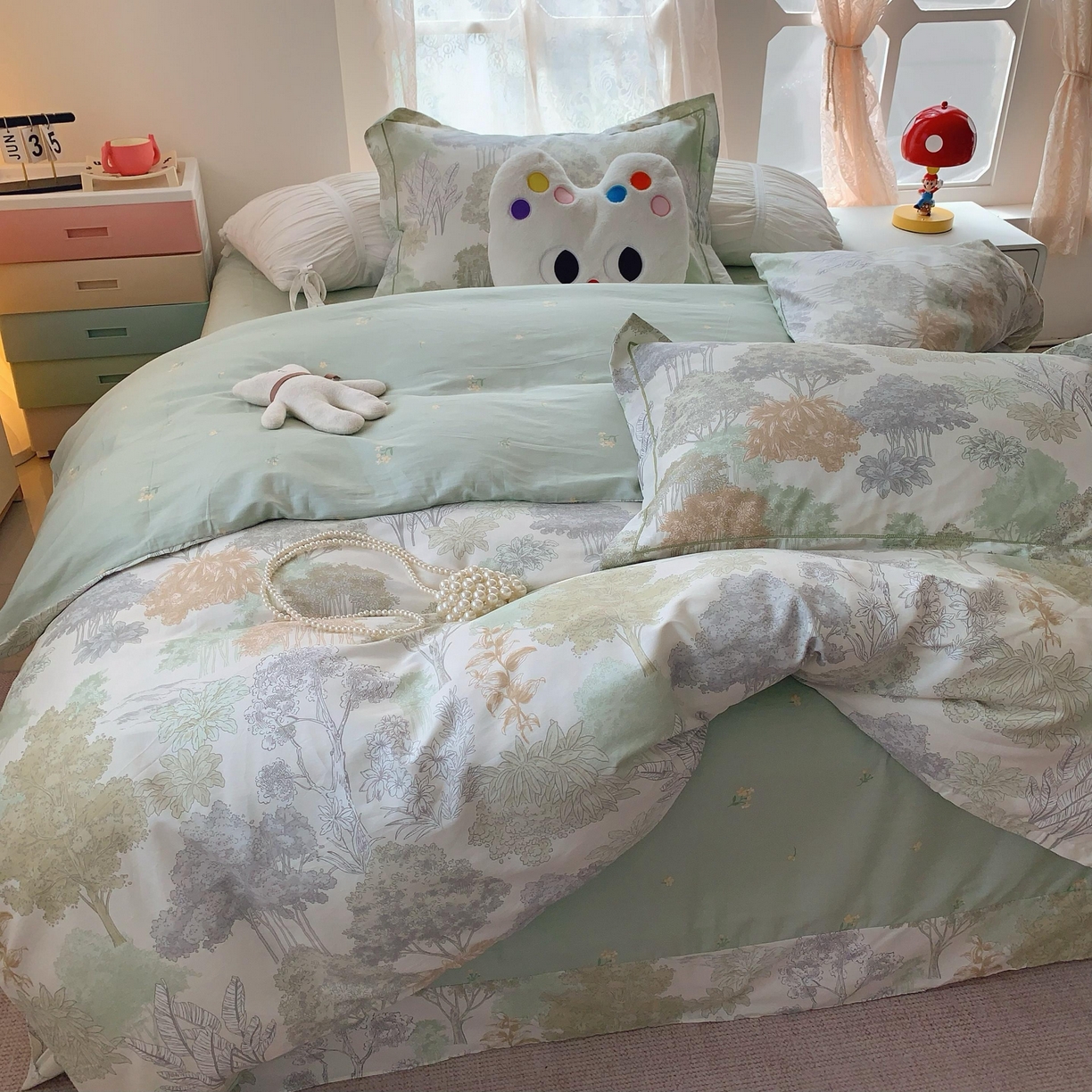 91家纺网 家纺一手货源 找家纺 莱豫家纺 2025新款全棉纯棉四件套 琉璃梦境