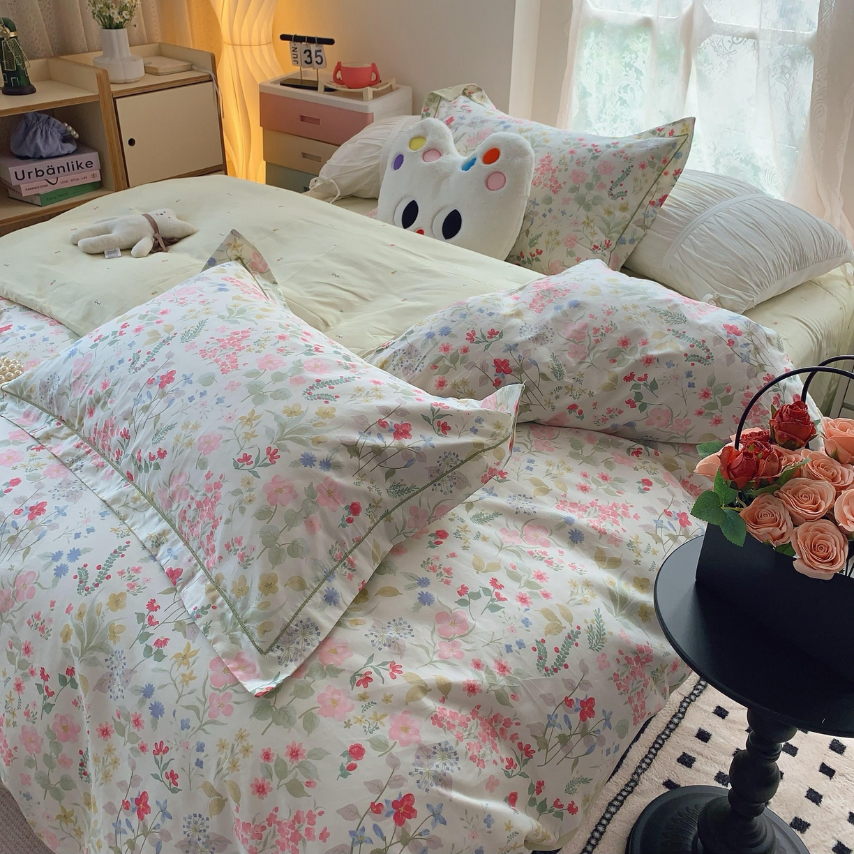 91家纺网 家纺一手货源 找家纺 莱豫家纺 2025新款全棉纯棉四件套 花香