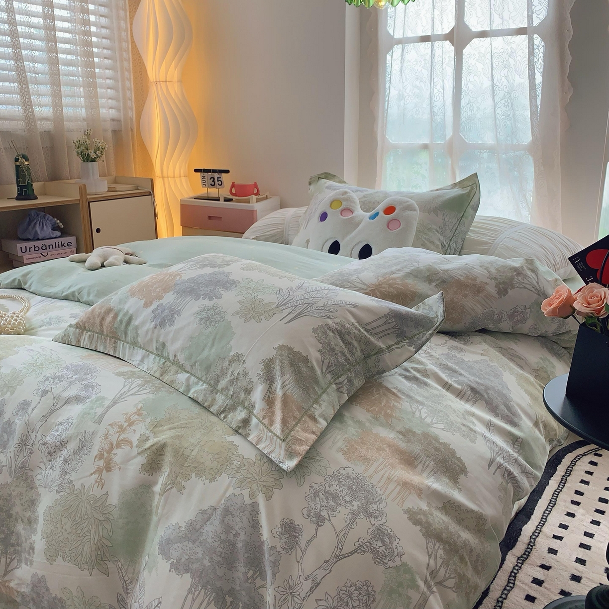 91家纺网 家纺一手货源 找家纺 莱豫家纺 2025新款全棉纯棉四件套 琉璃梦境