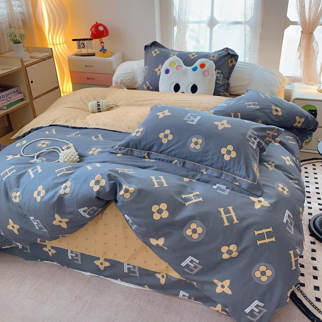 91家纺网 家纺一手货源 找家纺 莱豫家纺 2025新款全棉纯棉四件套 维也纳