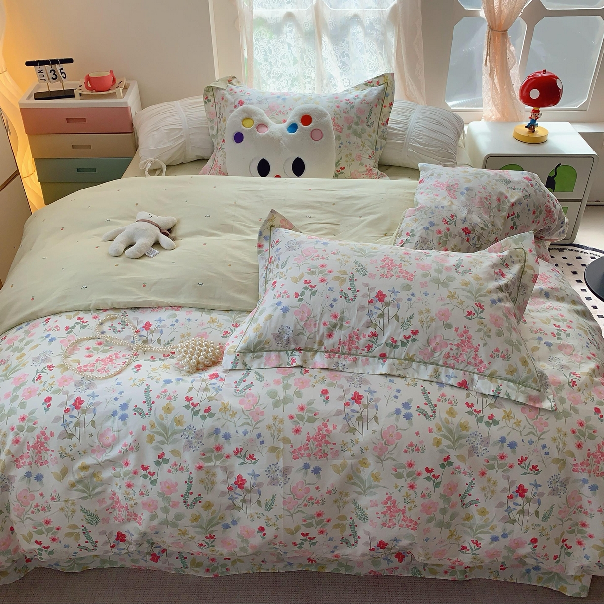 91家纺网 家纺一手货源 找家纺 莱豫家纺 2025新款全棉纯棉四件套 花香