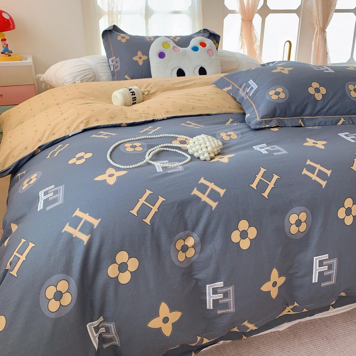 91家纺网 家纺一手货源 找家纺 莱豫家纺 2025新款全棉纯棉四件套 维也纳