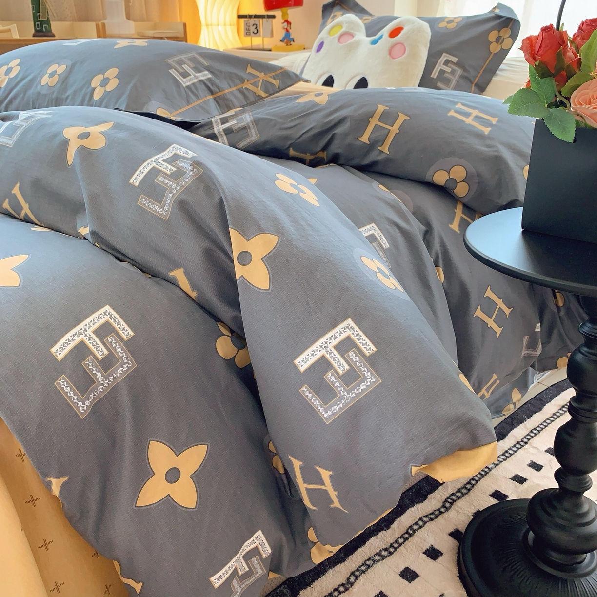 91家纺网 家纺一手货源 找家纺 莱豫家纺 2025新款全棉纯棉四件套 维也纳