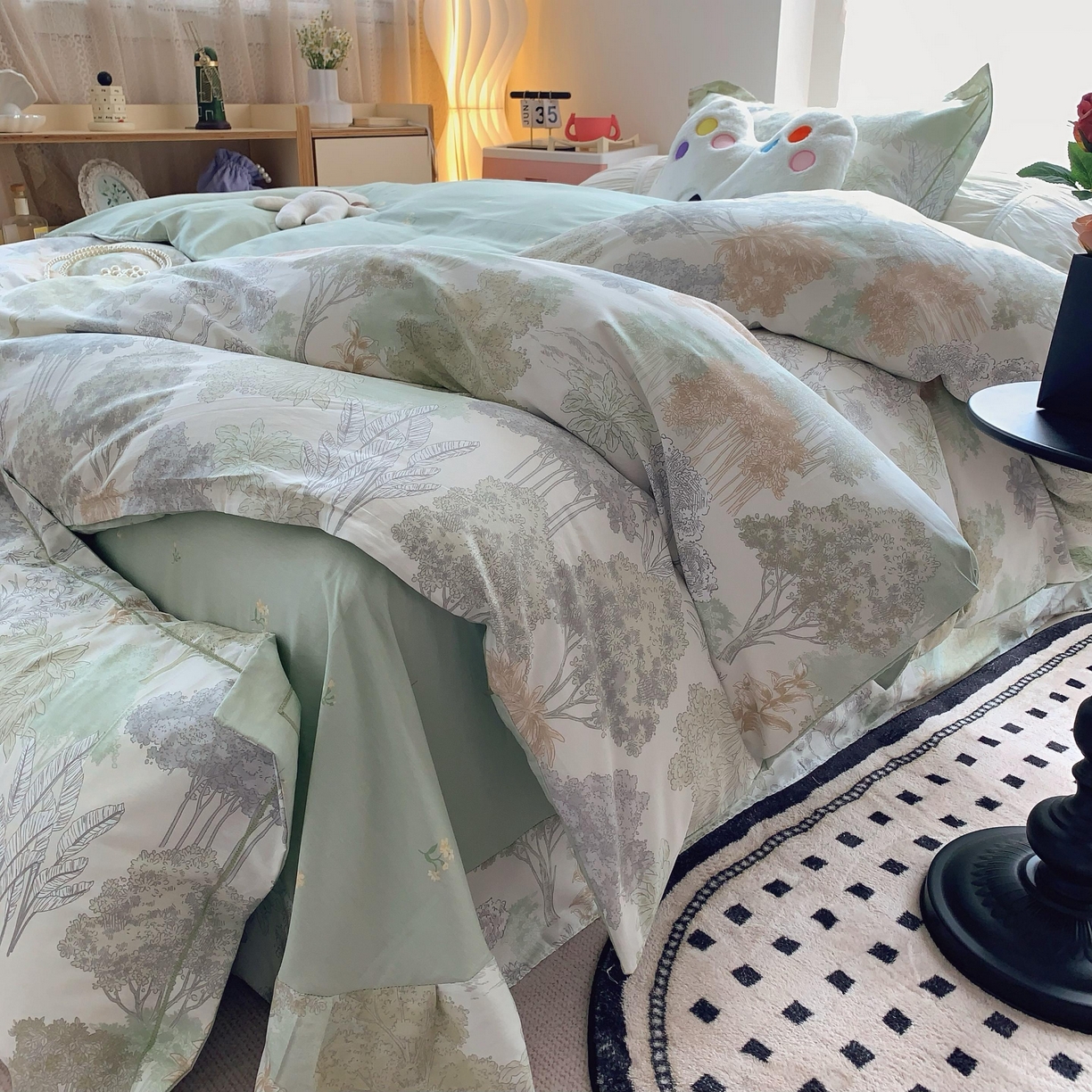 91家纺网 家纺一手货源 找家纺 莱豫家纺 2025新款全棉纯棉四件套 琉璃梦境