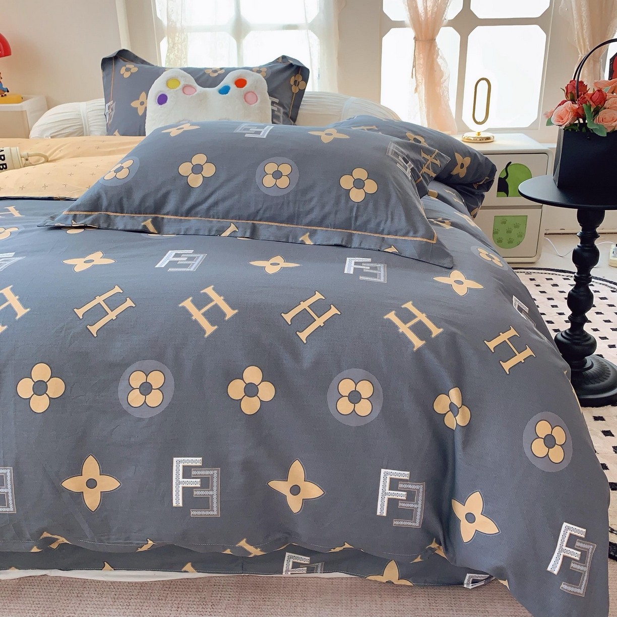 91家纺网 家纺一手货源 找家纺 莱豫家纺 2025新款全棉纯棉四件套 维也纳