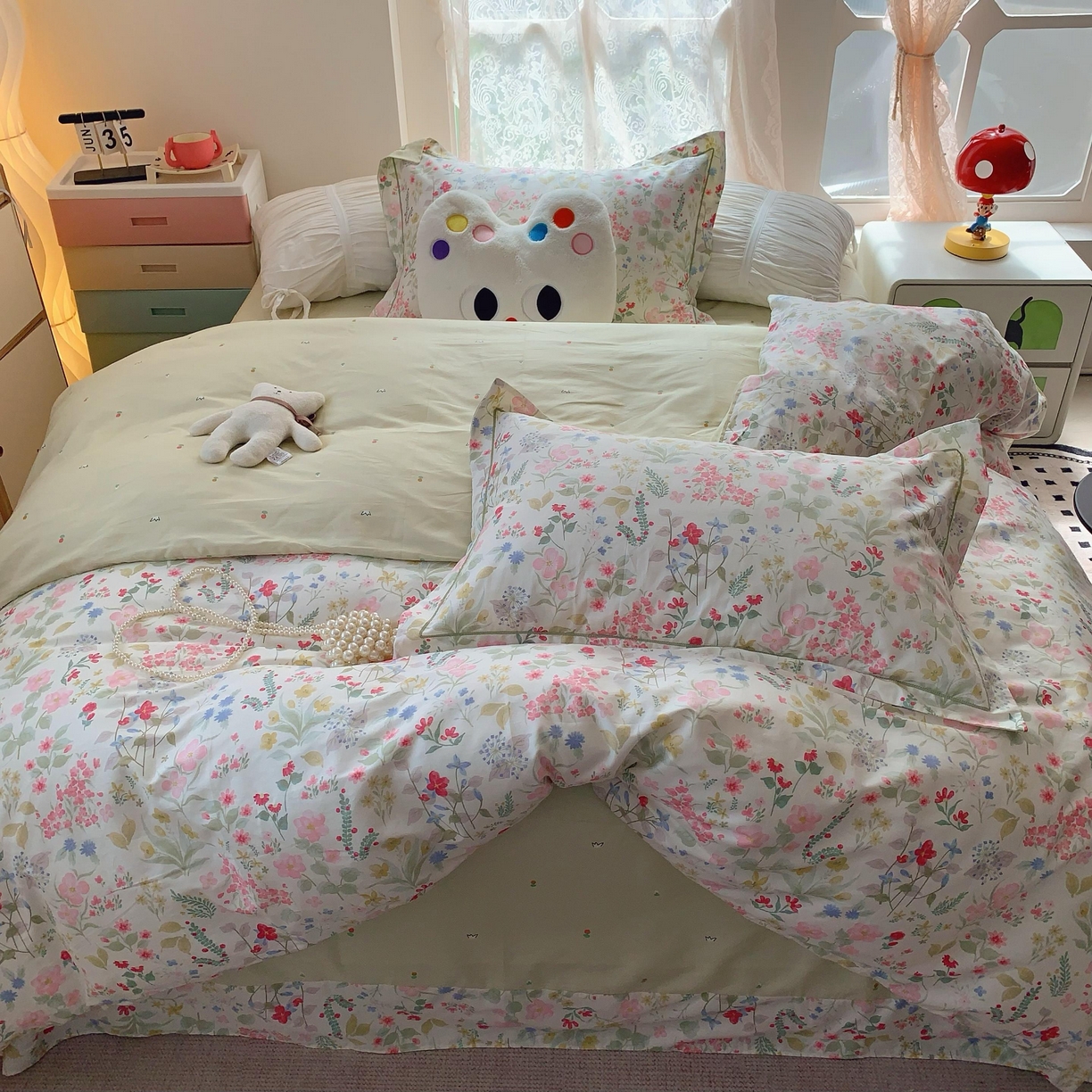 91家纺网 家纺一手货源 找家纺 莱豫家纺 2025新款全棉纯棉四件套 花香