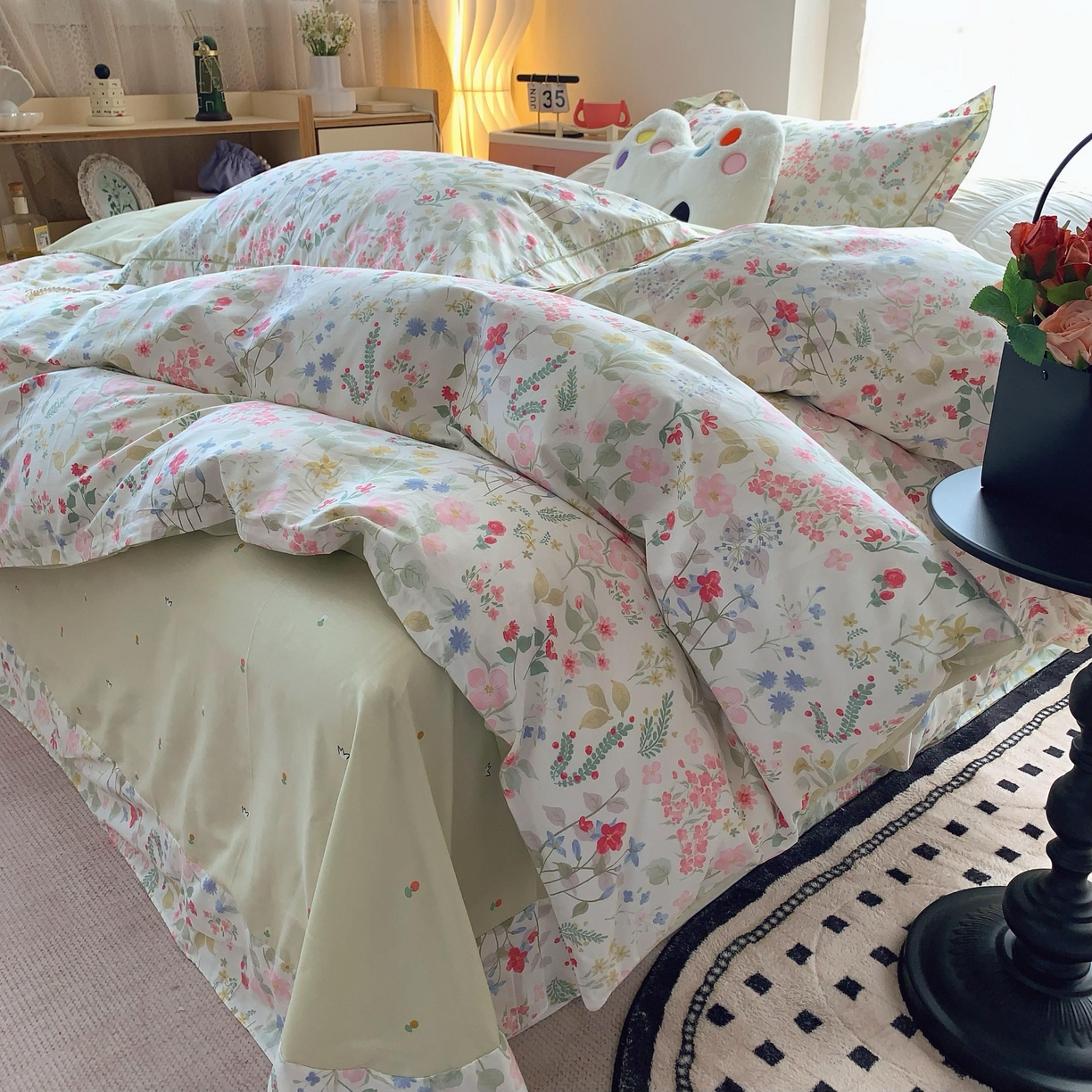 莱豫家纺 2025新款全棉纯棉四件套 花香