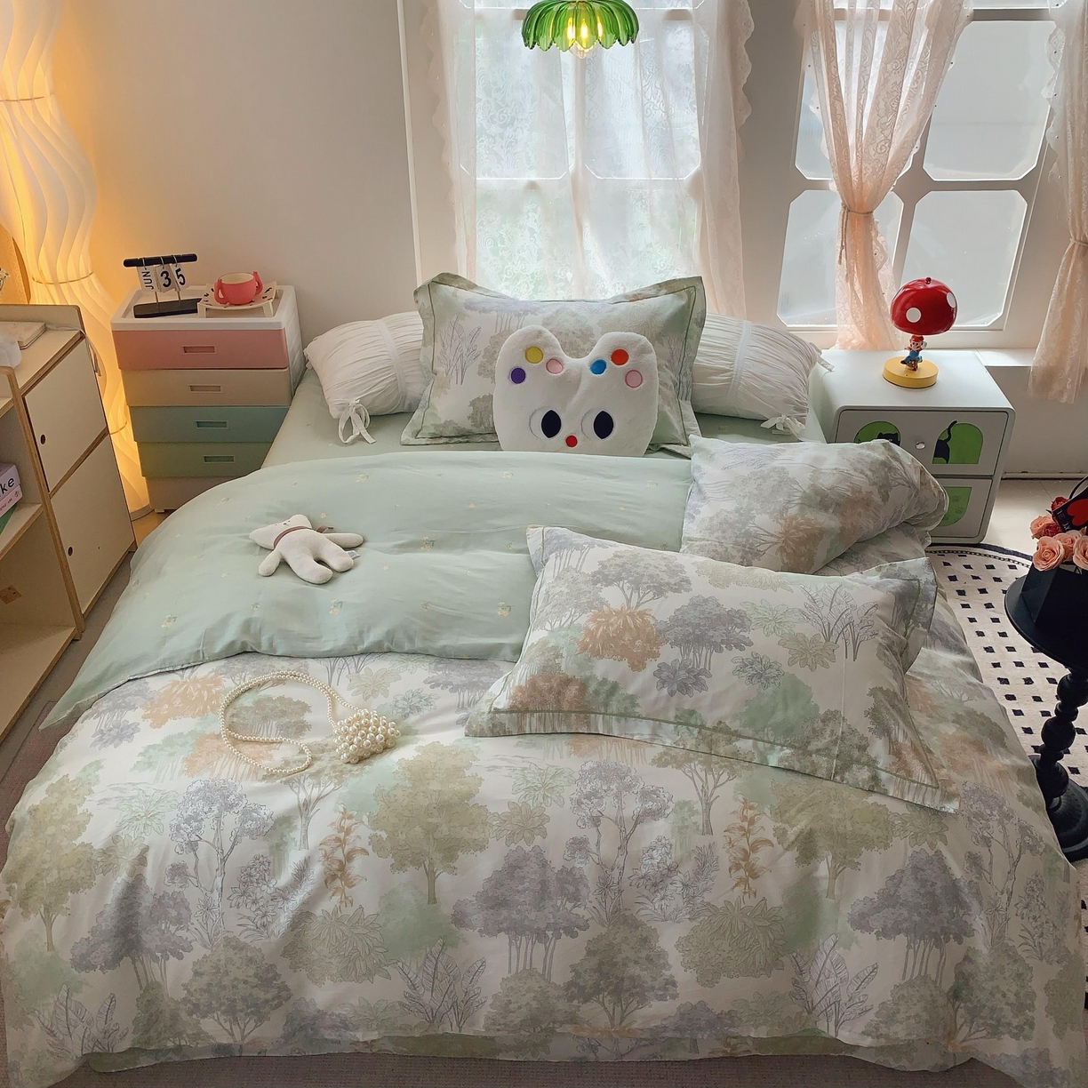 91家纺网 家纺一手货源 找家纺 莱豫家纺 2025新款全棉纯棉四件套 琉璃梦境