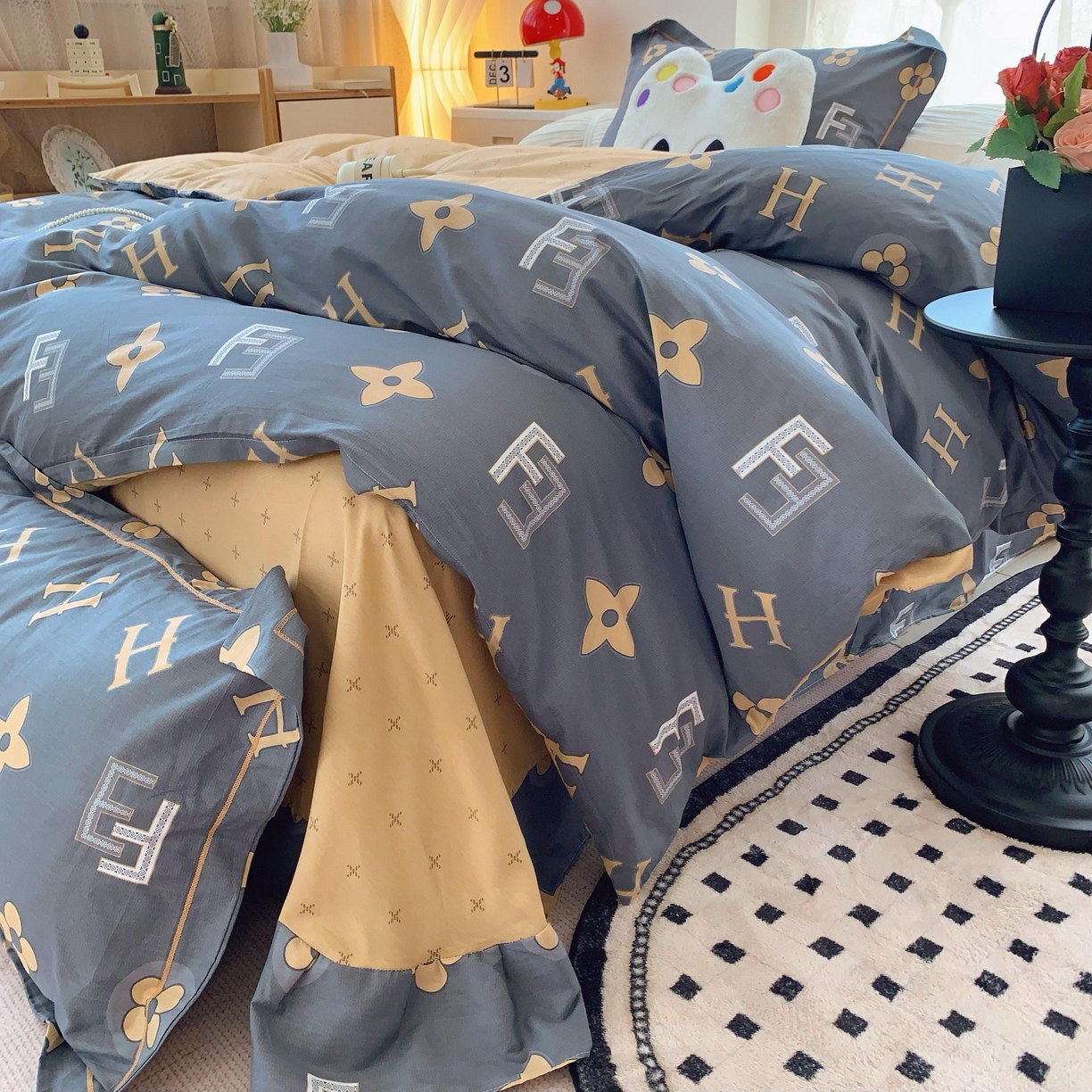 91家纺网 家纺一手货源 找家纺 莱豫家纺 2025新款全棉纯棉四件套 维也纳