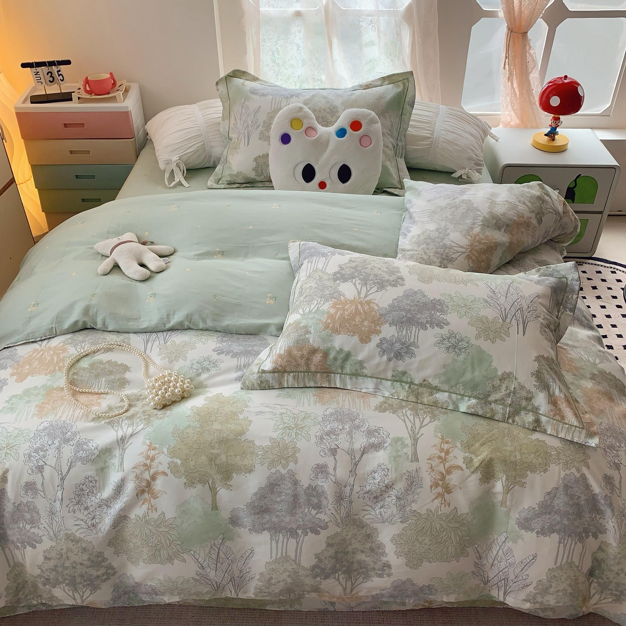 91家纺网 家纺一手货源 找家纺 莱豫家纺 2025新款全棉纯棉四件套 琉璃梦境