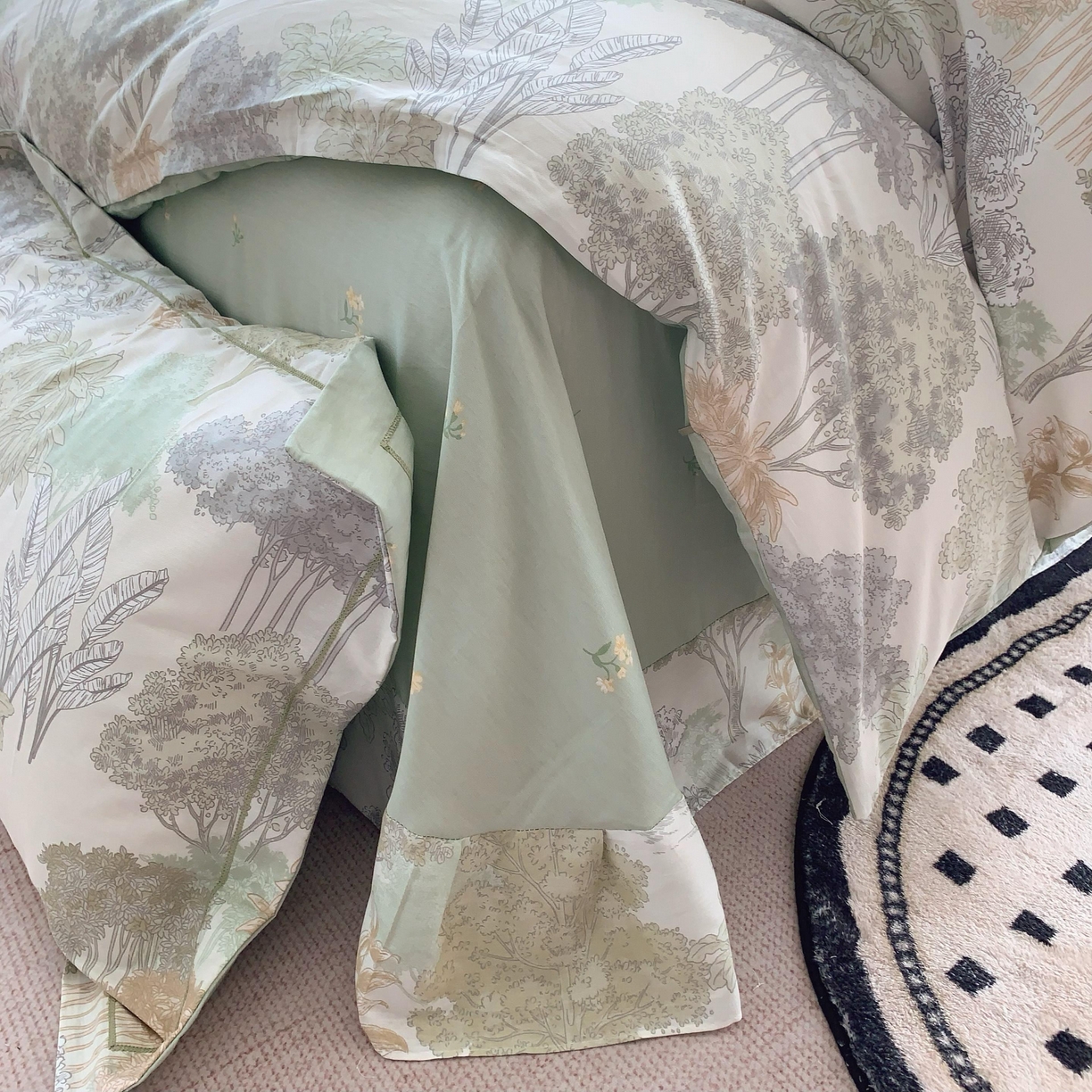 91家纺网 家纺一手货源 找家纺 莱豫家纺 2025新款全棉纯棉四件套 琉璃梦境