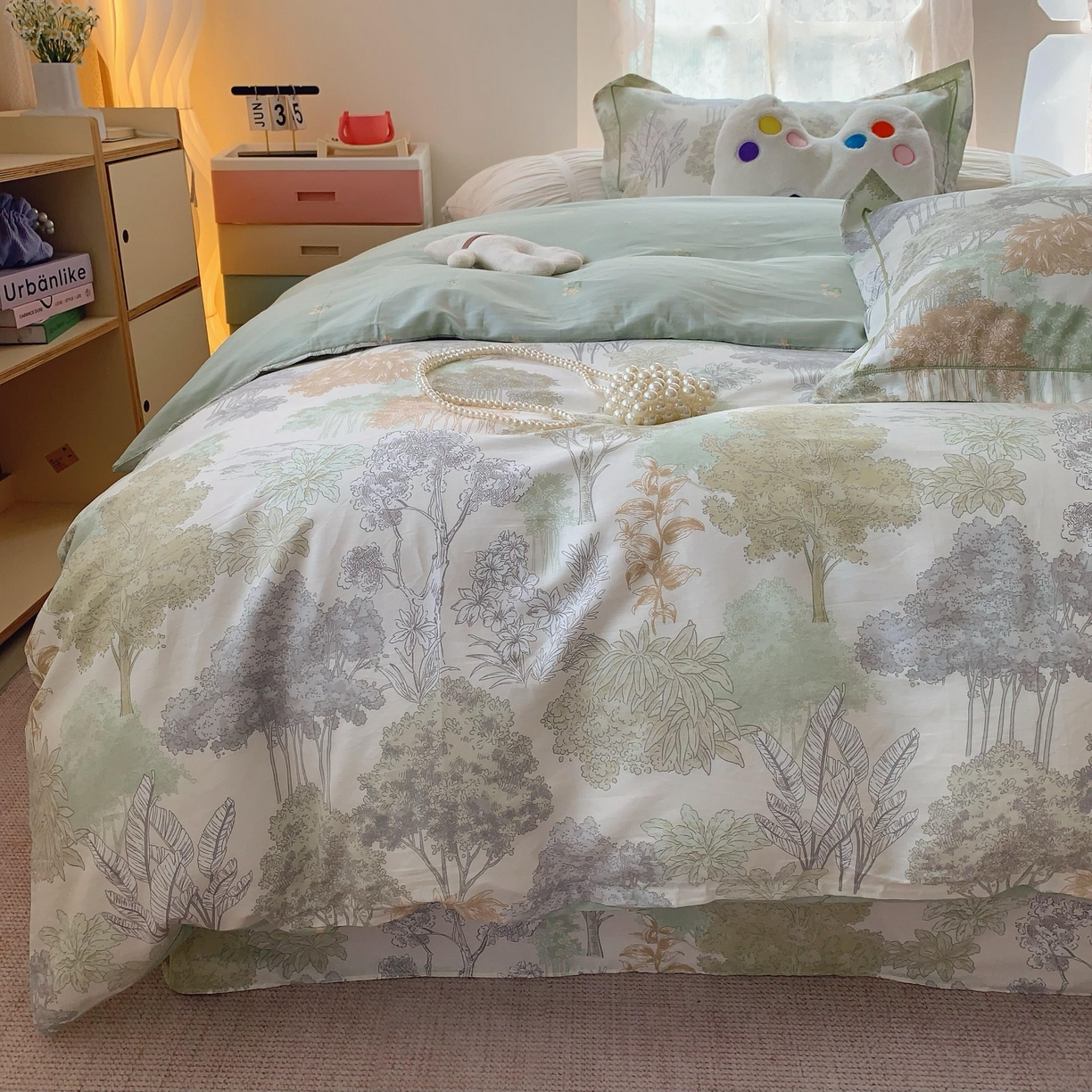 91家纺网 家纺一手货源 找家纺 莱豫家纺 2025新款全棉纯棉四件套 琉璃梦境