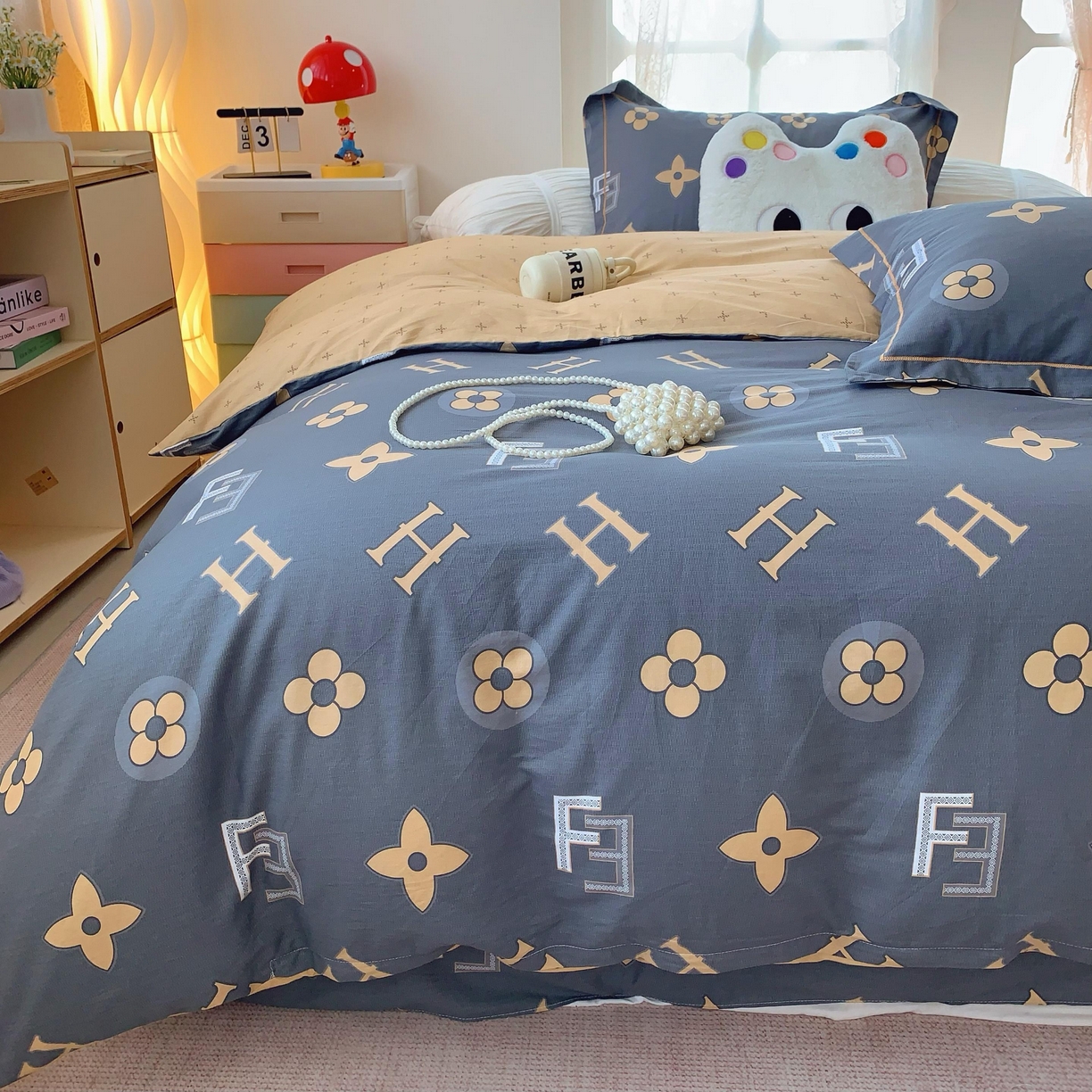 91家纺网 家纺一手货源 找家纺 莱豫家纺 2025新款全棉纯棉四件套 维也纳