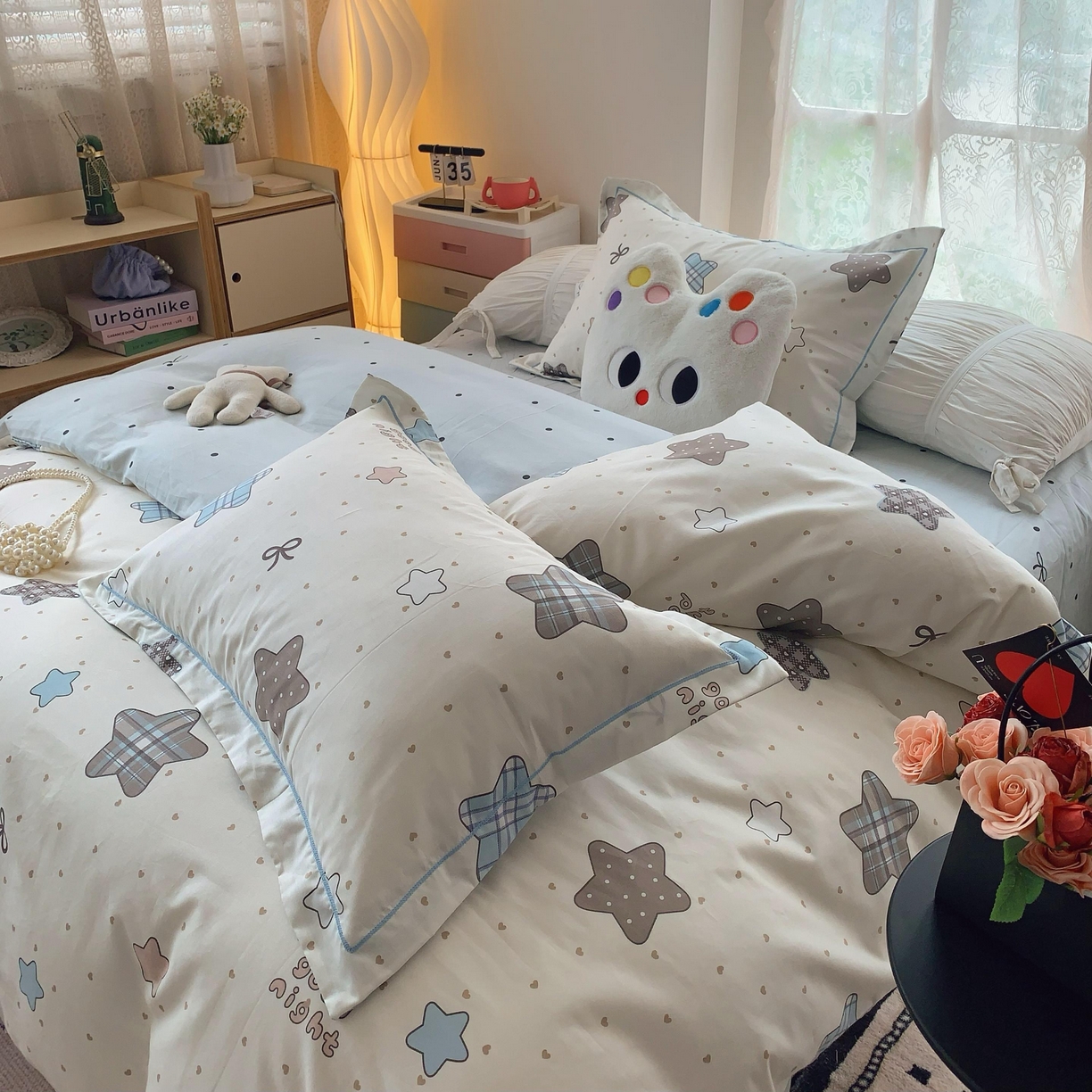 91家纺网 家纺一手货源 找家纺 莱豫家纺 2025新款全棉纯棉四件套 星语心愿