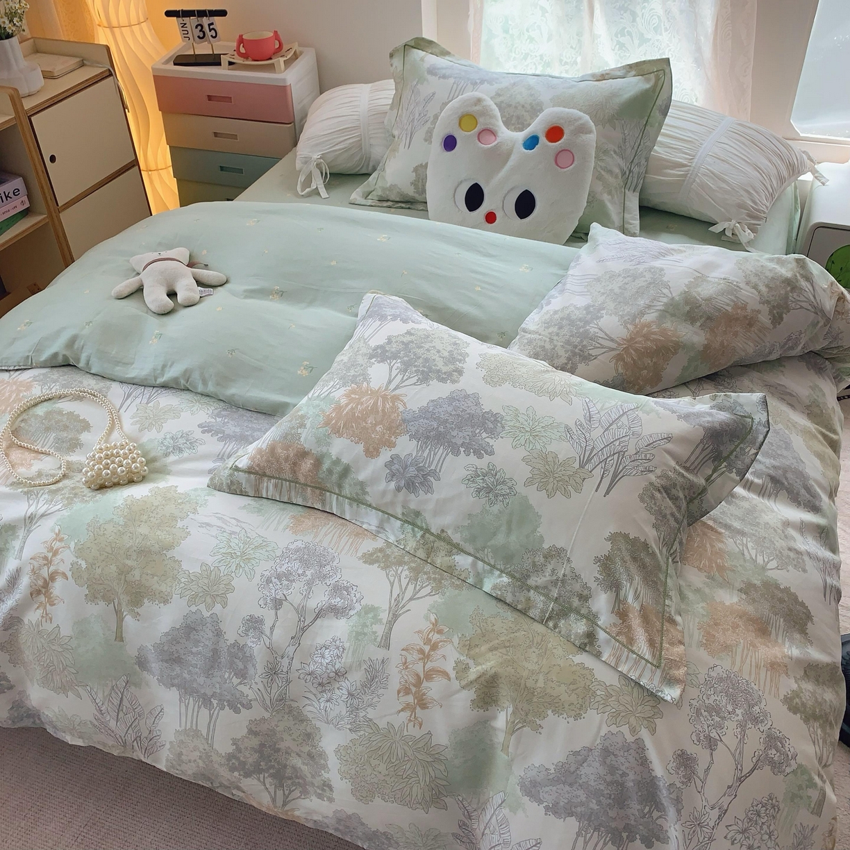 91家纺网 家纺一手货源 找家纺 莱豫家纺 2025新款全棉纯棉四件套 琉璃梦境