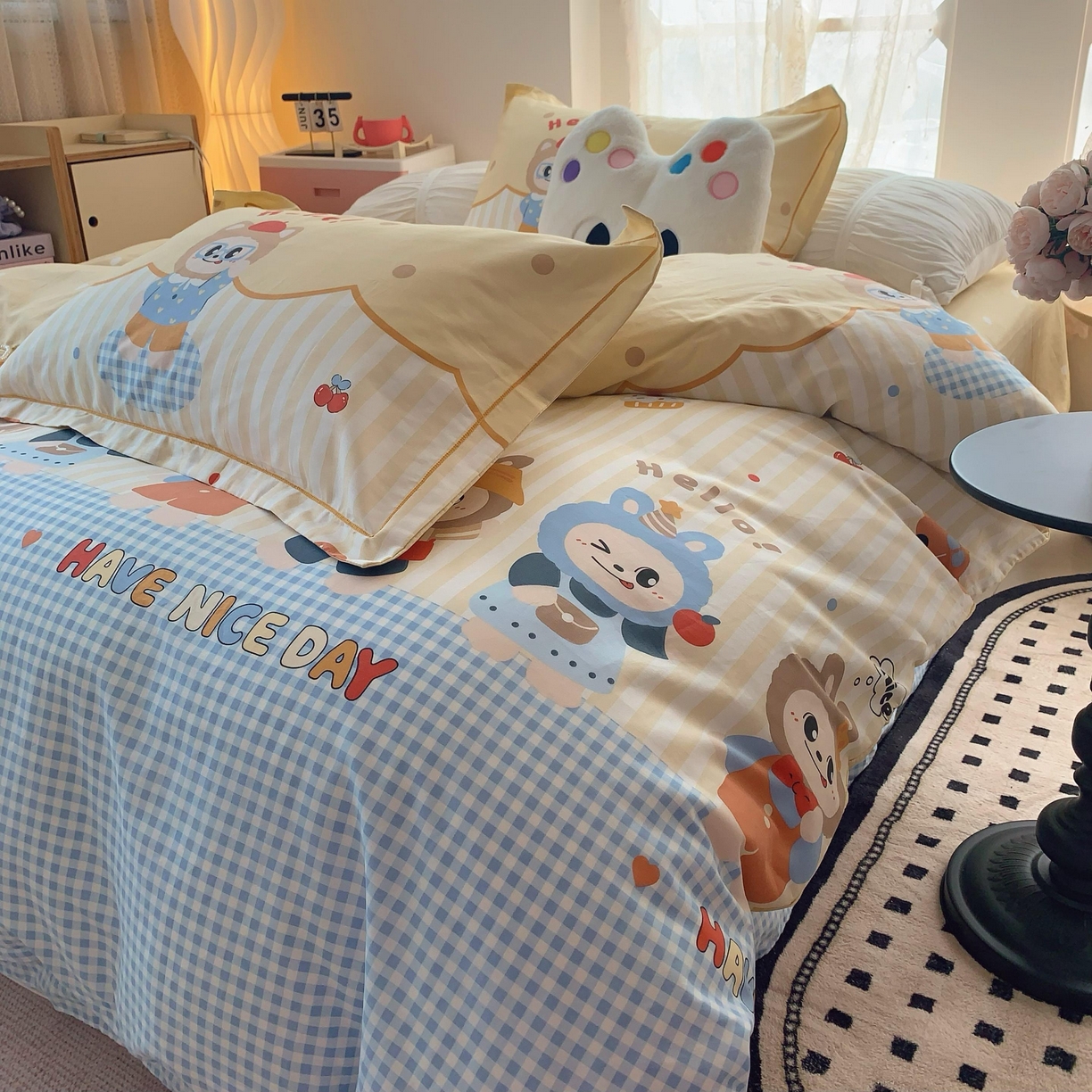 91家纺网 家纺一手货源 找家纺 莱豫家纺 2025新款全棉纯棉四件套 布布宝贝