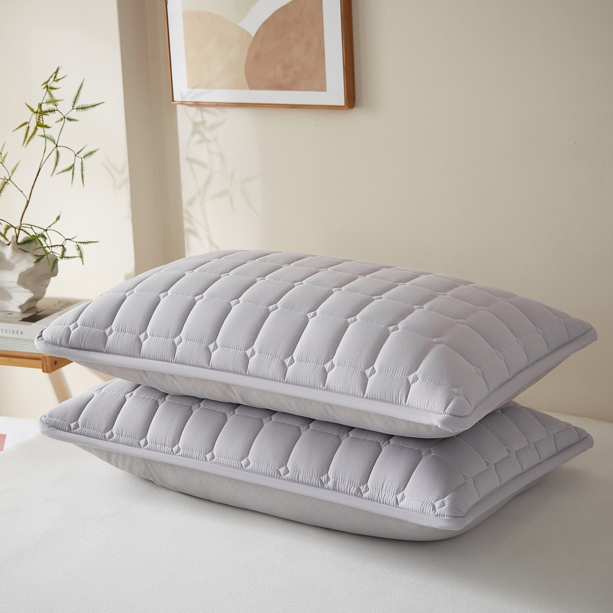 91家纺网 家纺一手货源 找家纺 （总）缦吉 2025款A类母婴级大豆夹棉单枕套