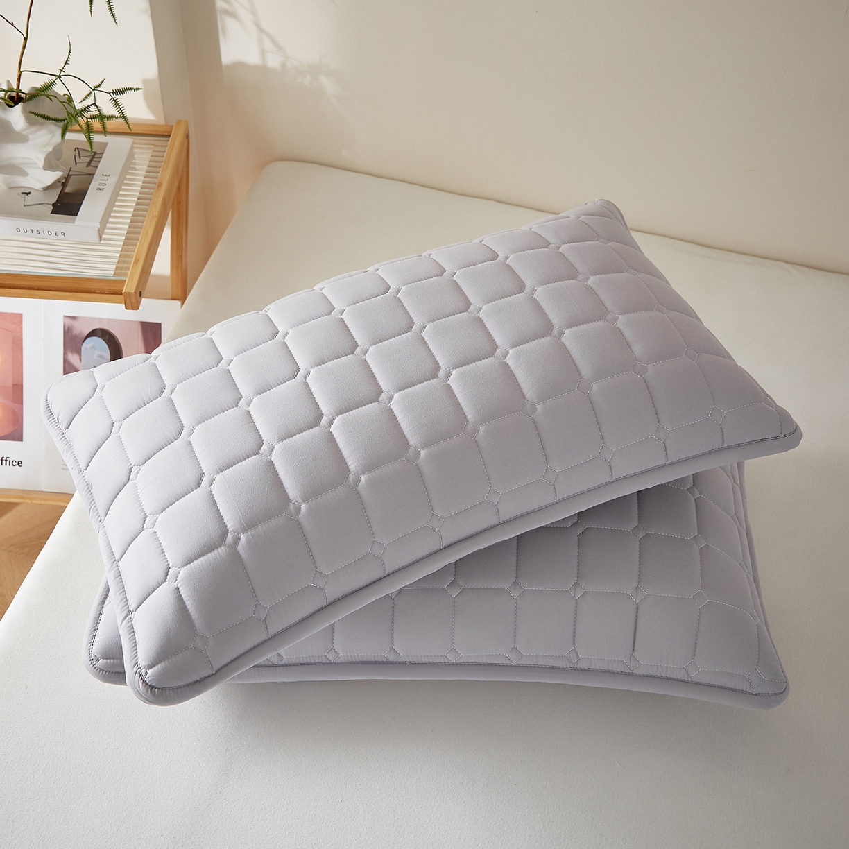 91家纺网 家纺一手货源 找家纺 （总）缦吉 2025款A类母婴级大豆夹棉单枕套