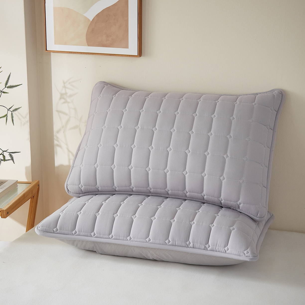 91家纺网 家纺一手货源 找家纺 （总）缦吉 2025款A类母婴级大豆夹棉单枕套