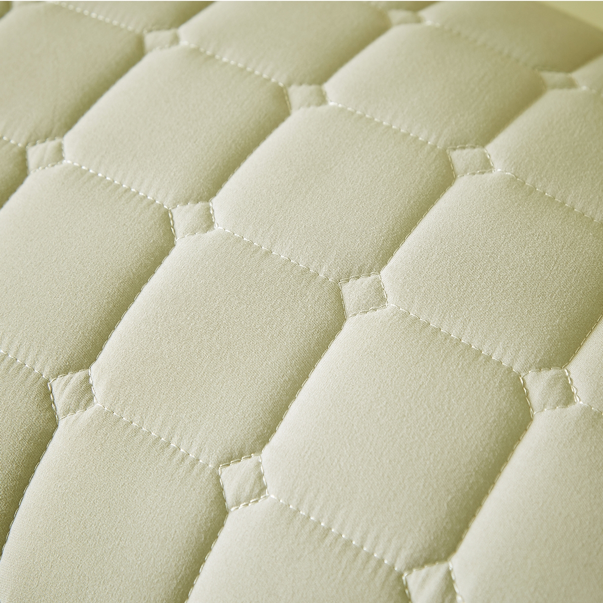 91家纺网 家纺一手货源 找家纺 缦吉 2025款A类母婴级大豆夹棉单枕套 绿色