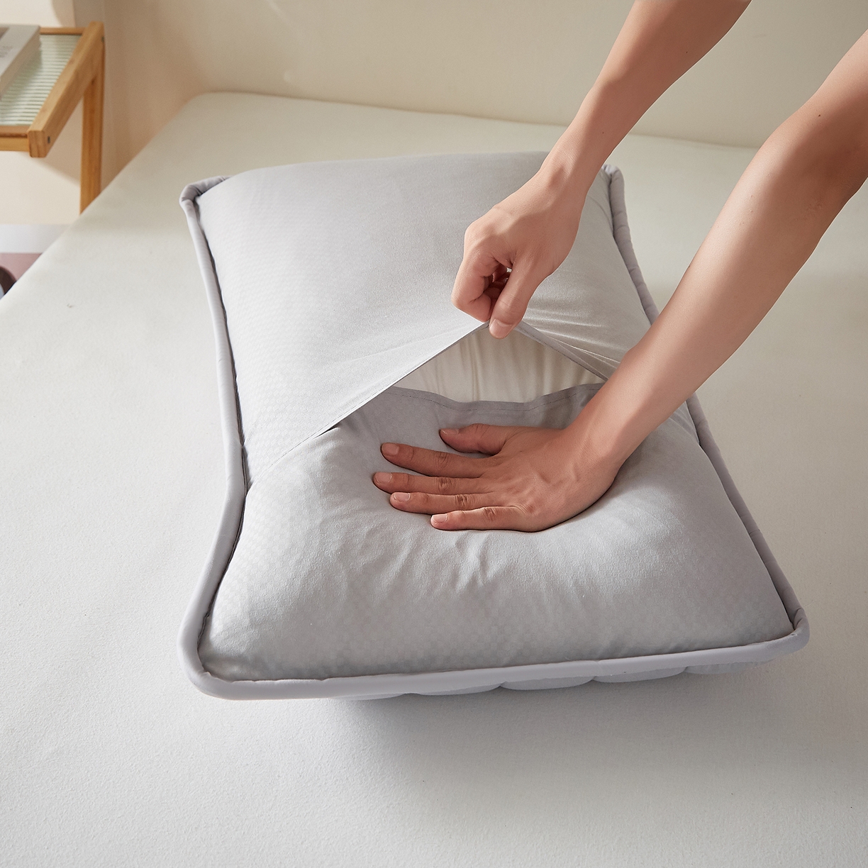 91家纺网 家纺一手货源 找家纺 （总）缦吉 2025款A类母婴级大豆夹棉单枕套