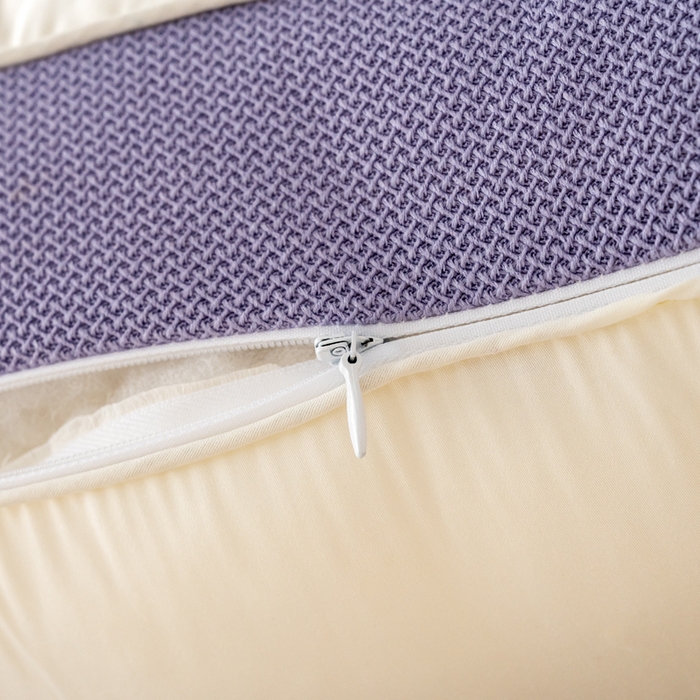 91家纺网 家纺一手货源 找家纺 鼎晟纺 2025新款颈养360乳胶片护颈枕成人枕头学生枕芯 颈氧360-象牙白