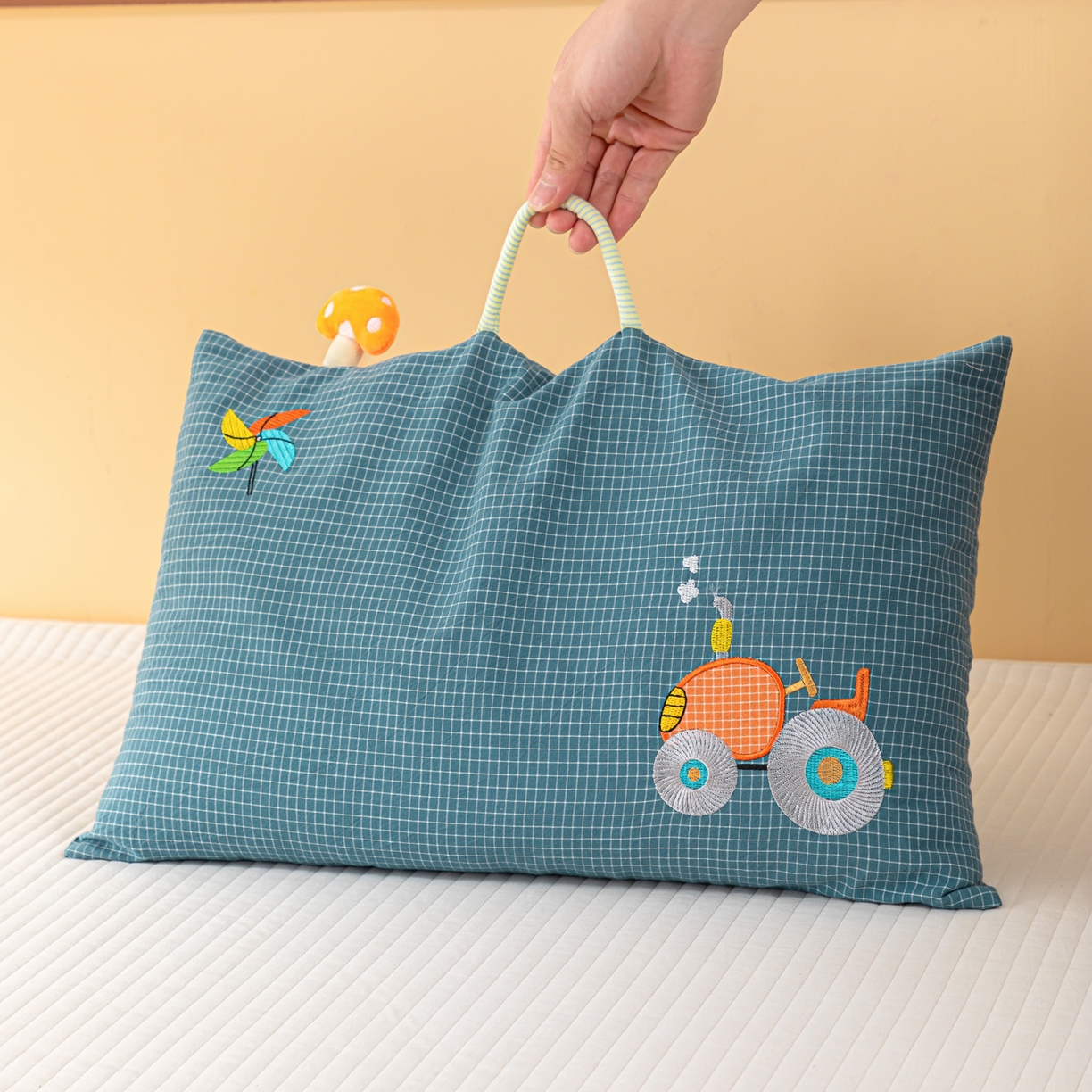 91家纺网 家纺一手货源 找家纺 （总）织布人 2025新款荞麦枕全棉纯棉卡通婴幼儿童荞麦枕头学生枕开学季宿舍枕头枕芯