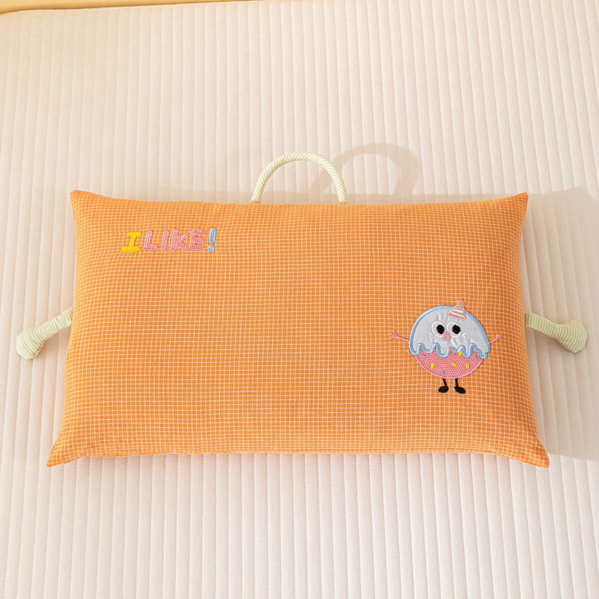 91家纺网 家纺一手货源 找家纺 织布人 2025新款荞麦枕全棉纯棉卡通婴幼儿童荞麦枕头学生枕开学季宿舍枕头枕芯 全棉手提荞麦枕-小鸡唱歌 30x50cm/只