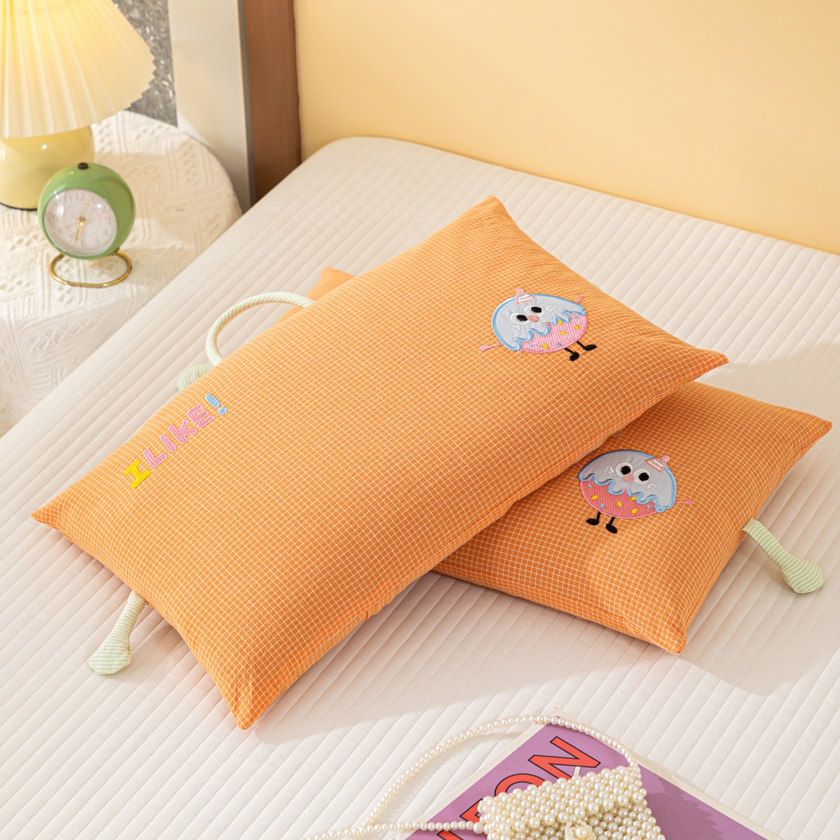 91家纺网 家纺一手货源 找家纺 （总）织布人 2025新款枕芯全棉纯棉手提袋卡通婴幼儿童枕头学生枕开学季宿舍枕头枕芯