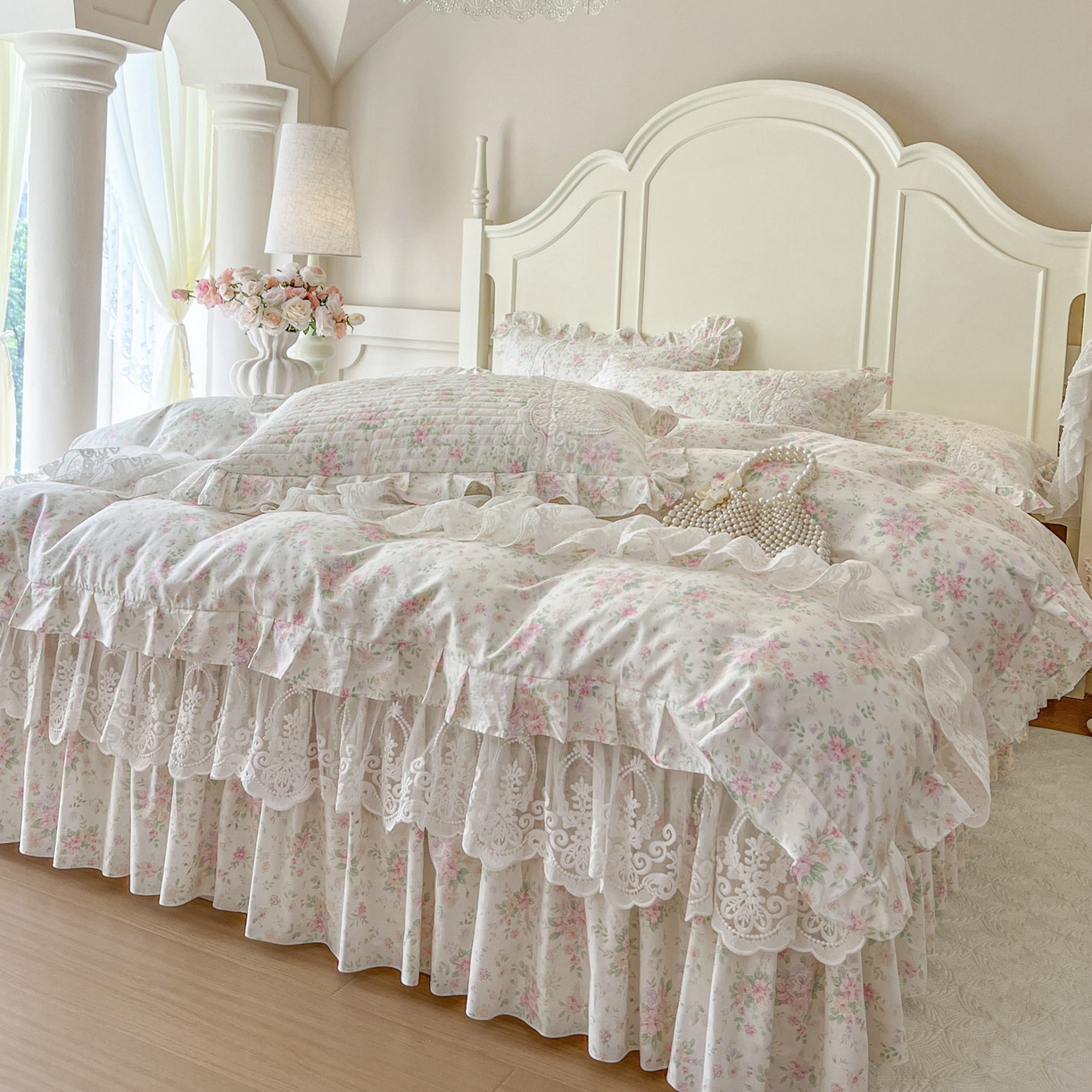 91家纺网 家纺一手货源 找家纺 （总）恋尚2025新款全棉纯棉印花床裙单床裙床裙单品床裙控价135起！四件套控价260元起！