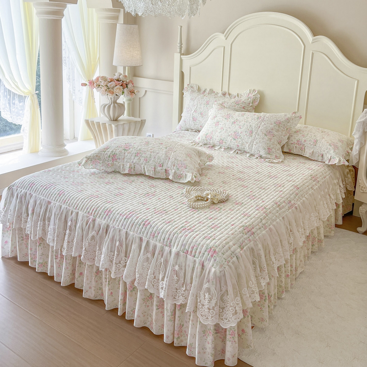 91家纺网 家纺一手货源 找家纺 （总）恋尚2025新款全棉纯棉印花床裙单床裙床裙单品床裙控价135起！四件套控价260元起！