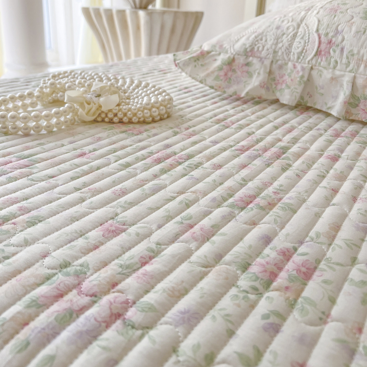 91家纺网 家纺一手货源 找家纺 恋尚2025新款全棉纯棉印花床裙单床裙床裙单品床裙控价135起！四件套控价260元起！ 花团锦簇